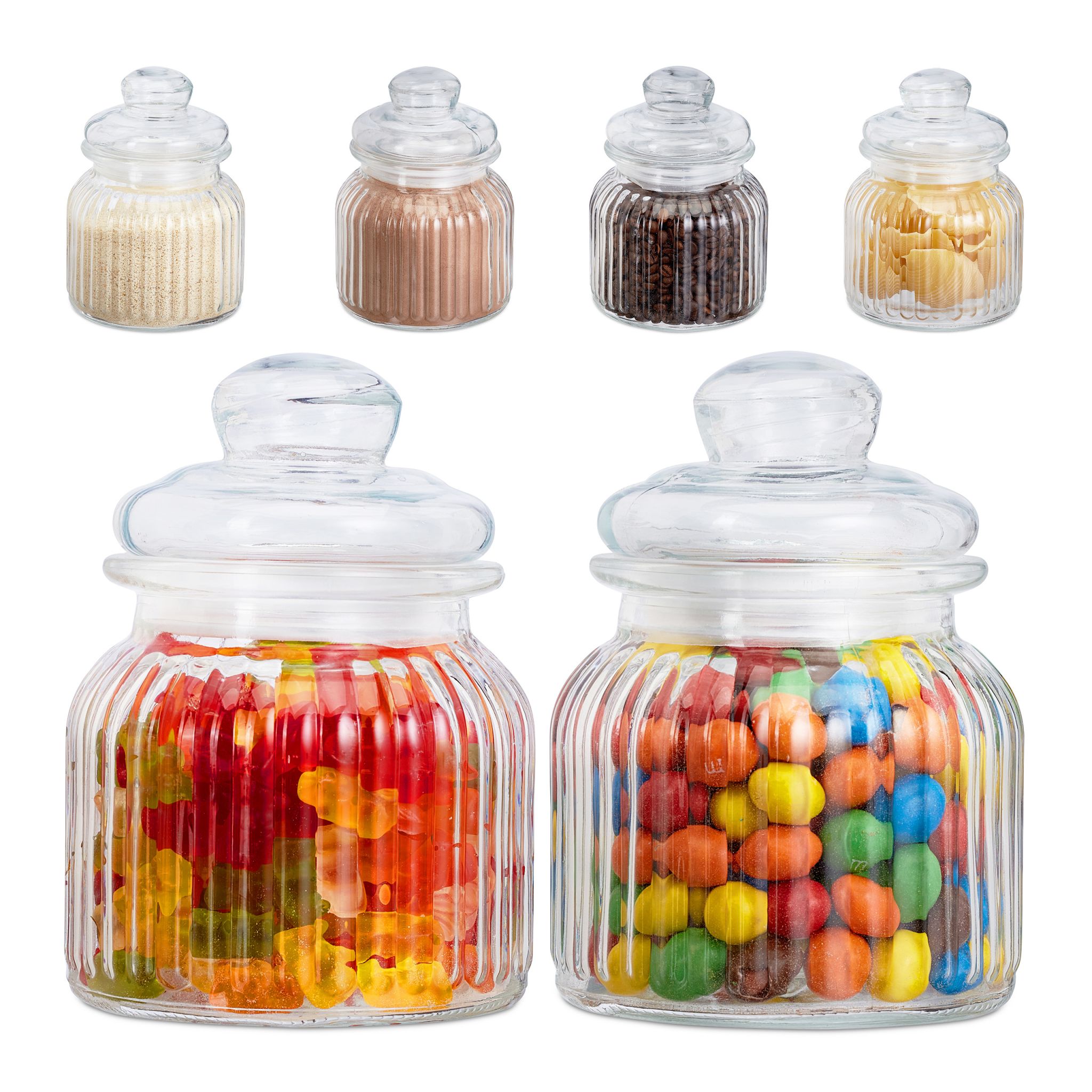 Vorratsgläser 6er-Set 700ml Transparent