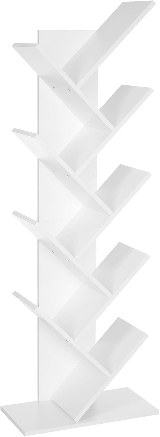 Bücherregal Baumform 9 Ebenen Wolkenweiss