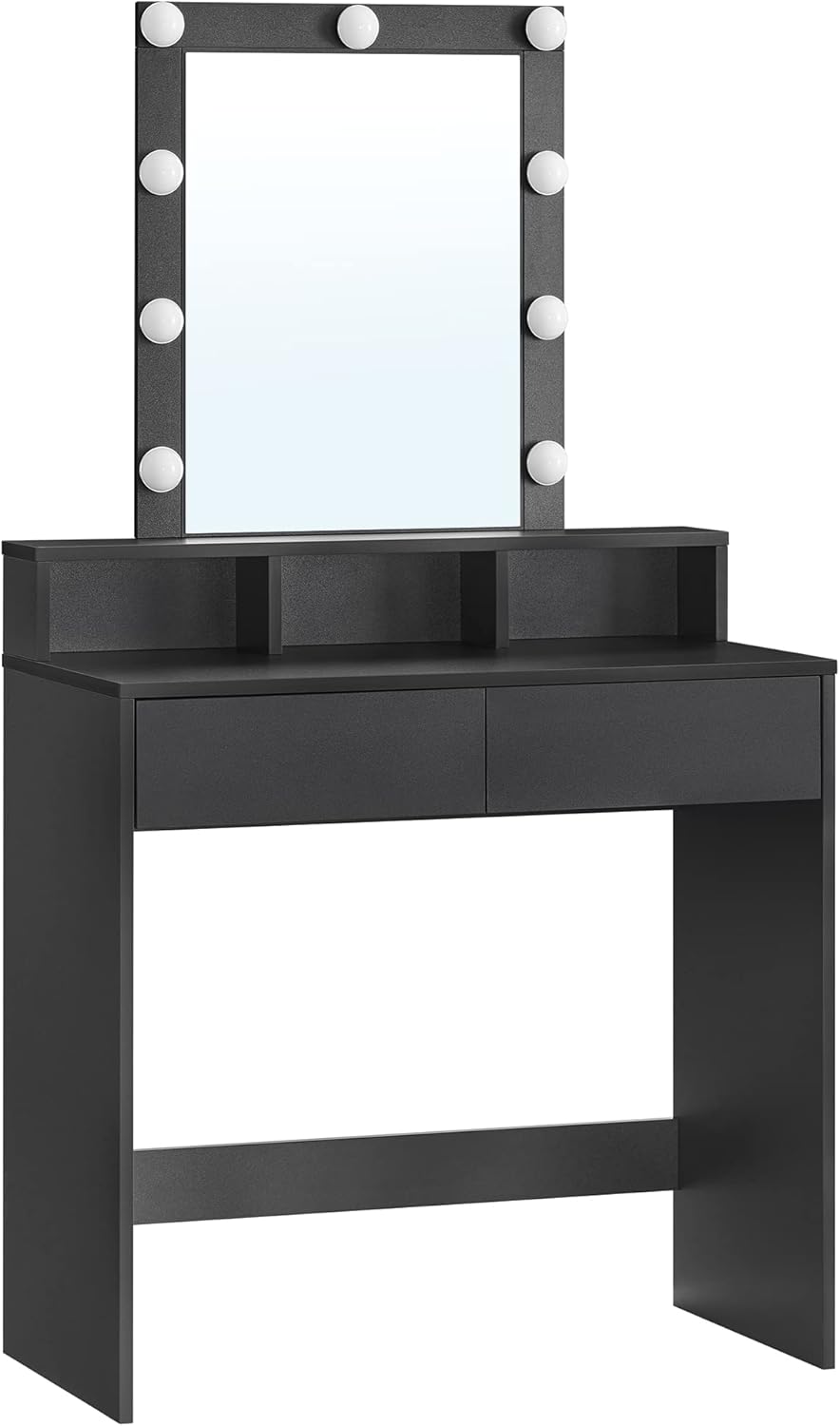 Schminktisch LED Spiegel Schubladen modern schwarz