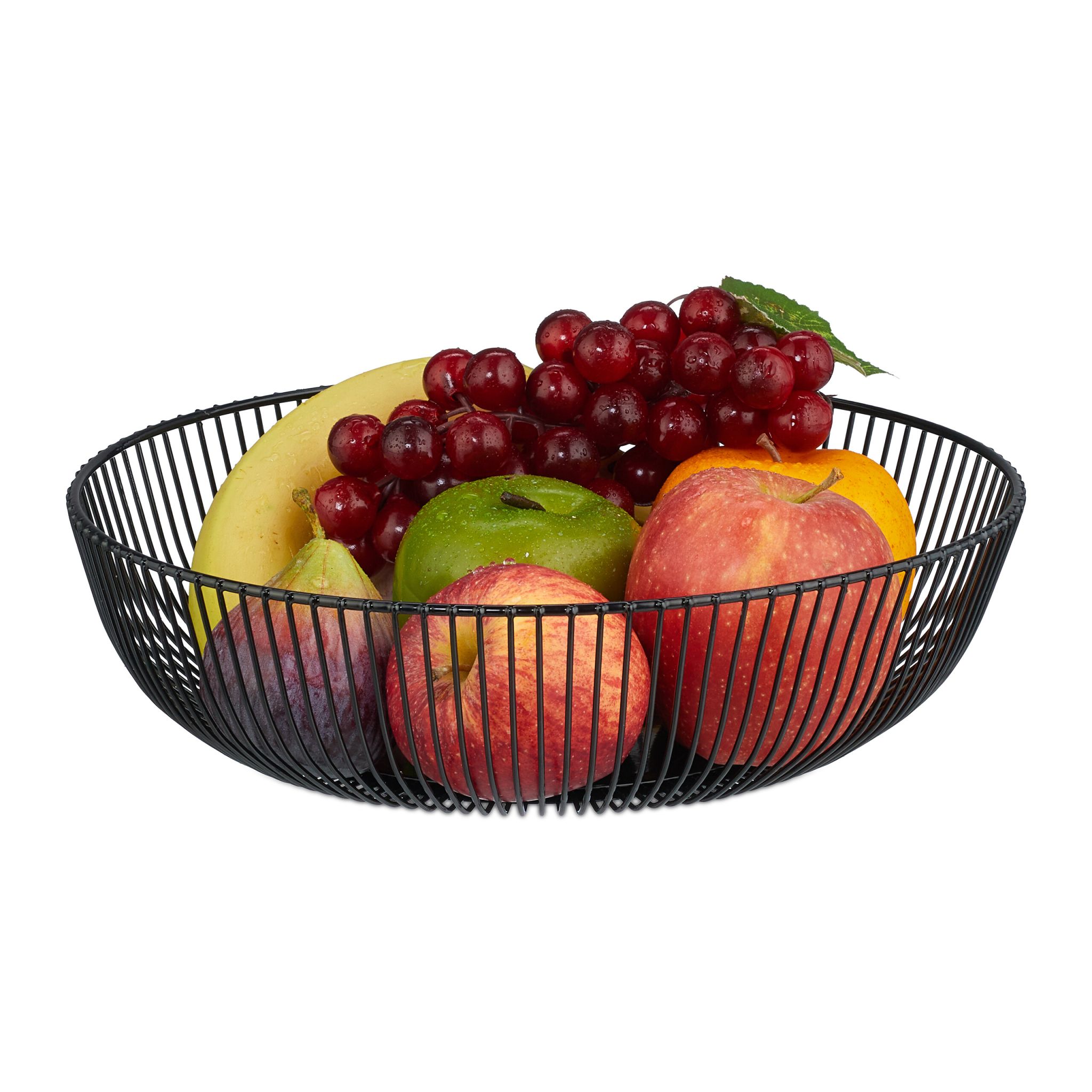 Obstschale Metall Schwarz