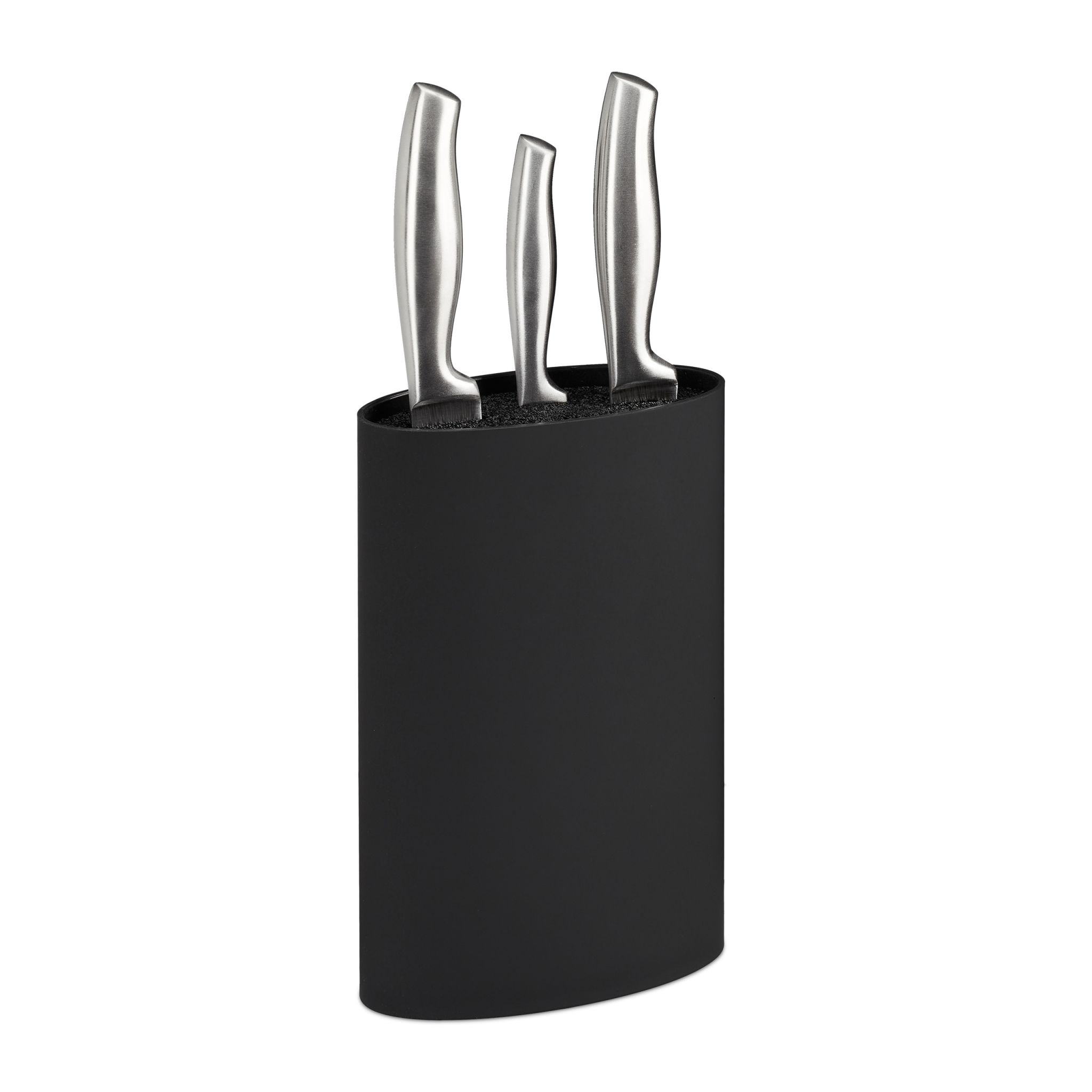 Messerblock oval Schwarz