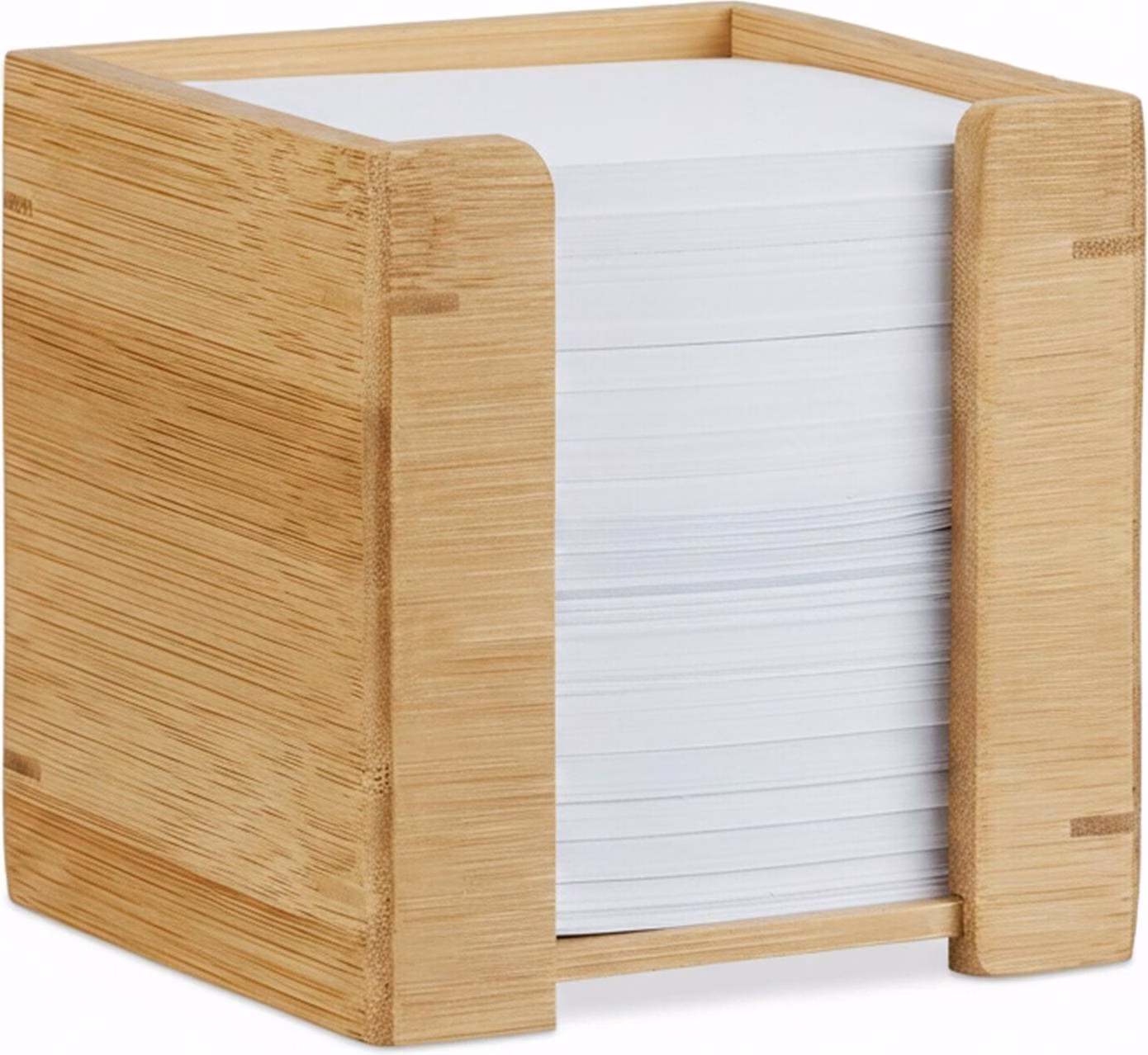 Zettelbox Bambus Hellbraun
