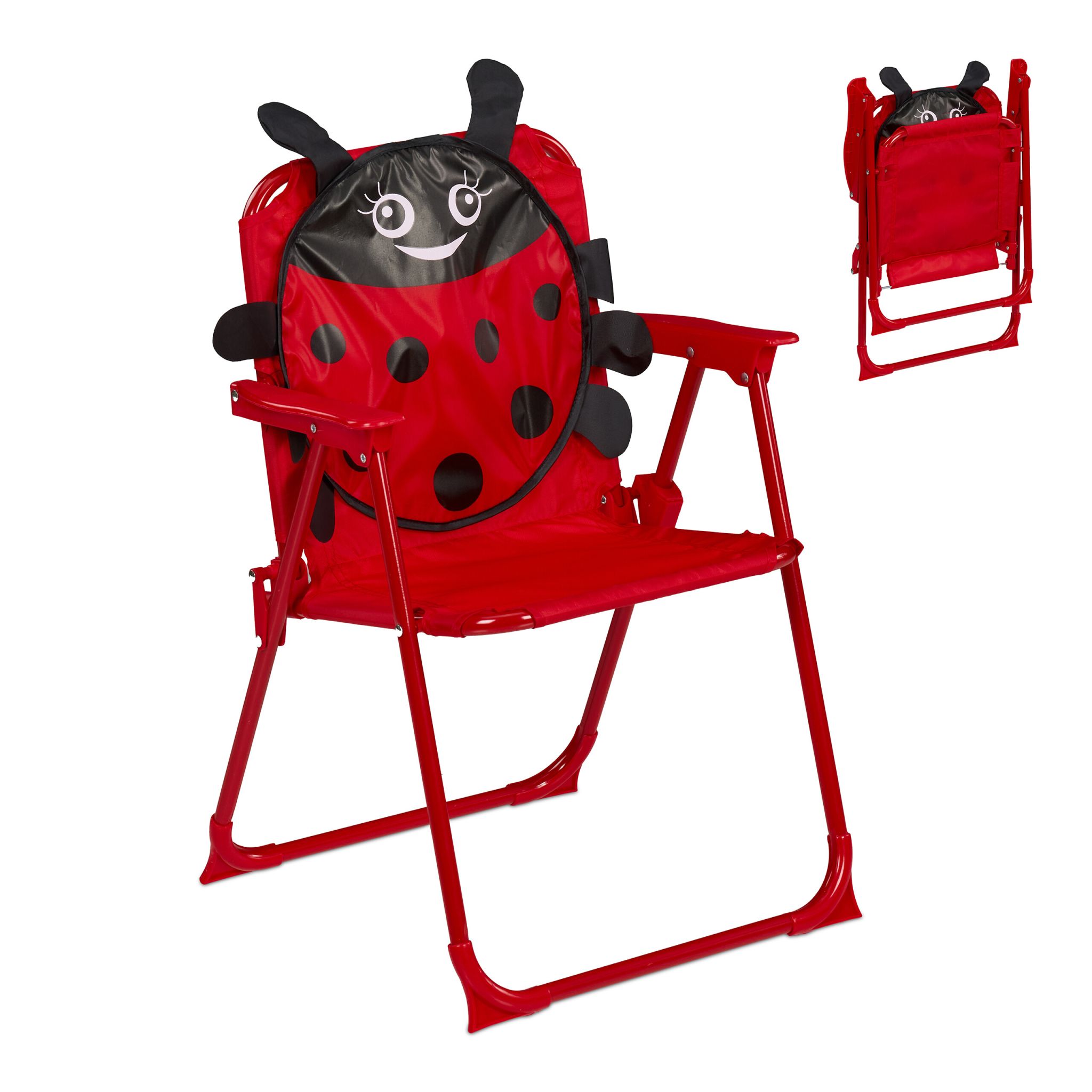 Kinder Klappstuhl mit Motiv Weiss-Rot-Schwarz