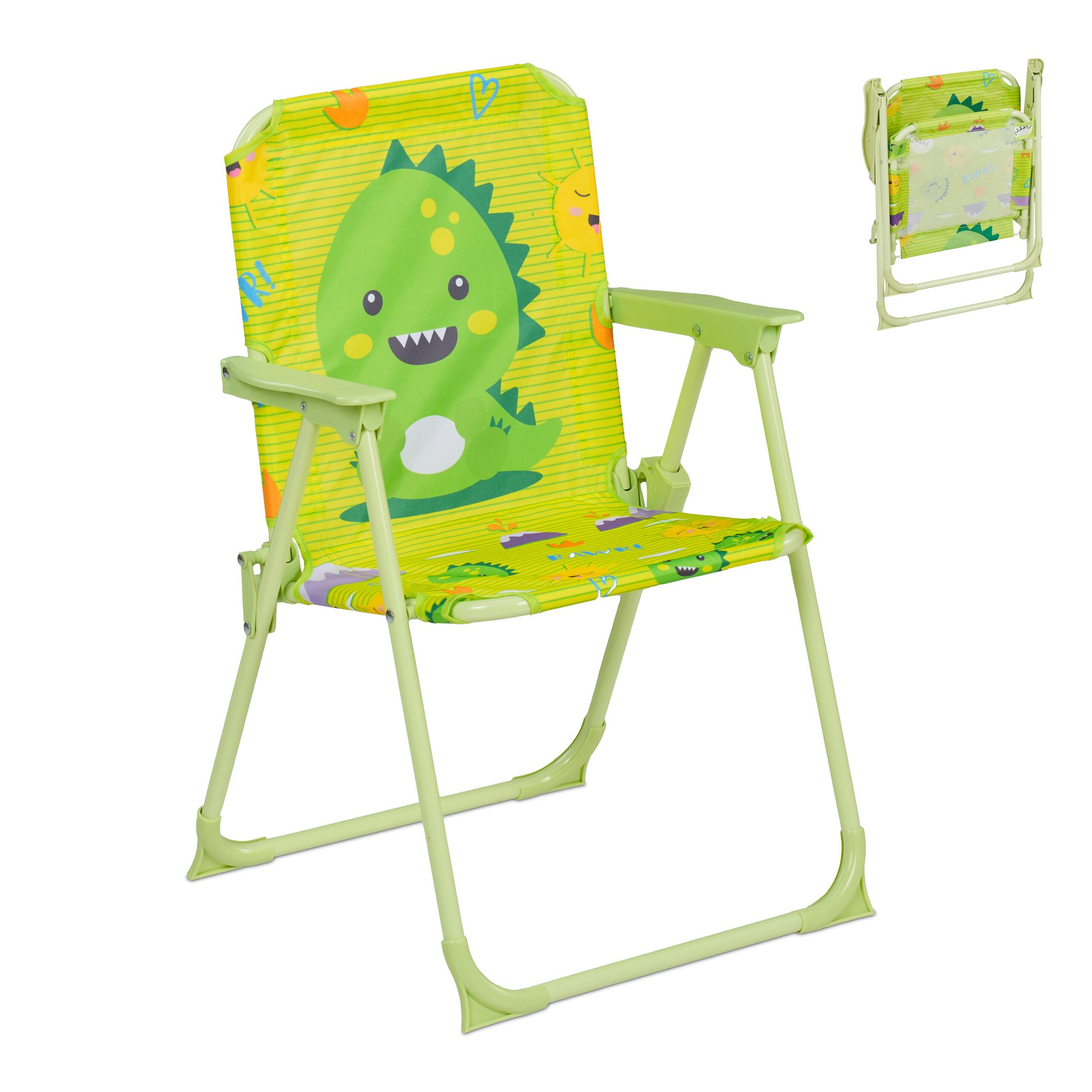 Kinder Klappstuhl mit Motiv Dunkelgrün-Gelb-Grün