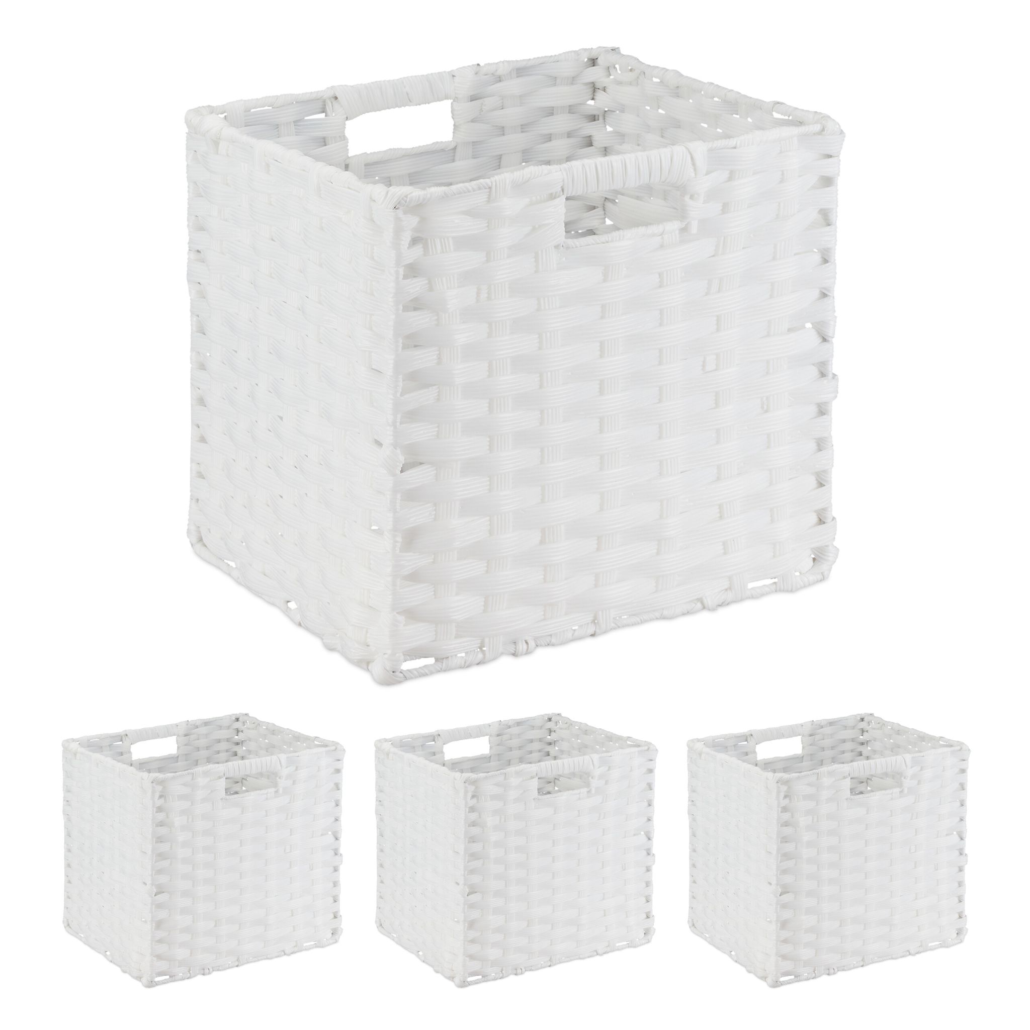 Aufbewahrungskorb 4er-Set Weiss