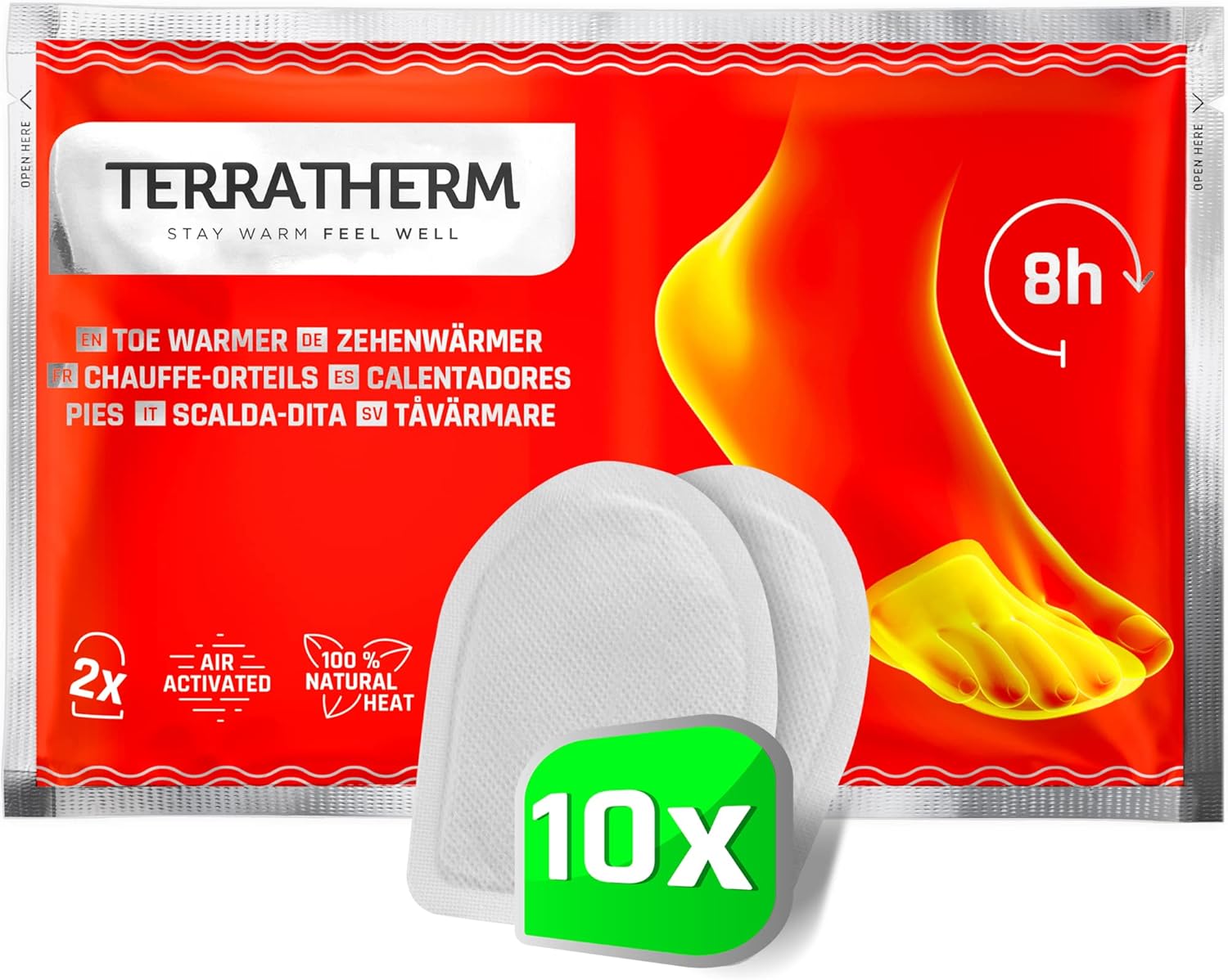 Zehenwärmer 10 Paar