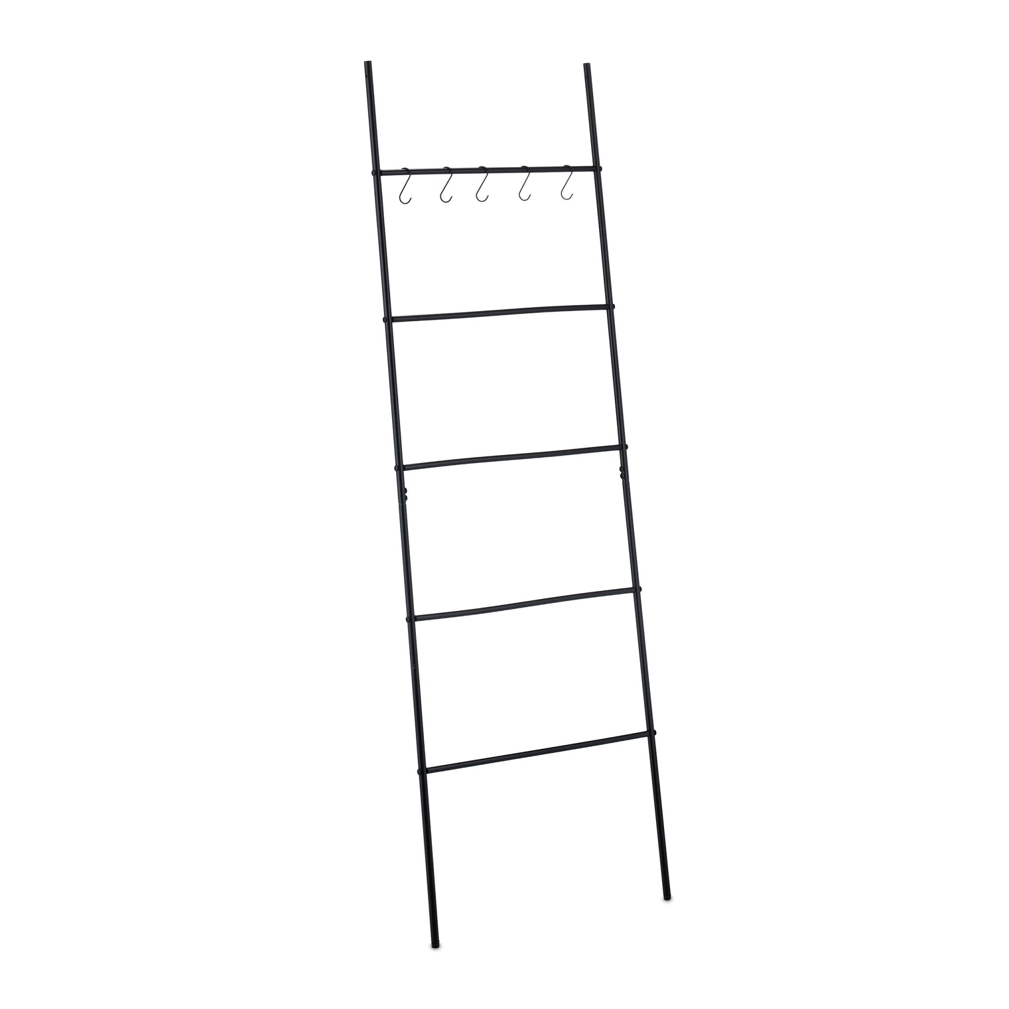 Handtuchleiter mit 5 Sprossen Schwarz