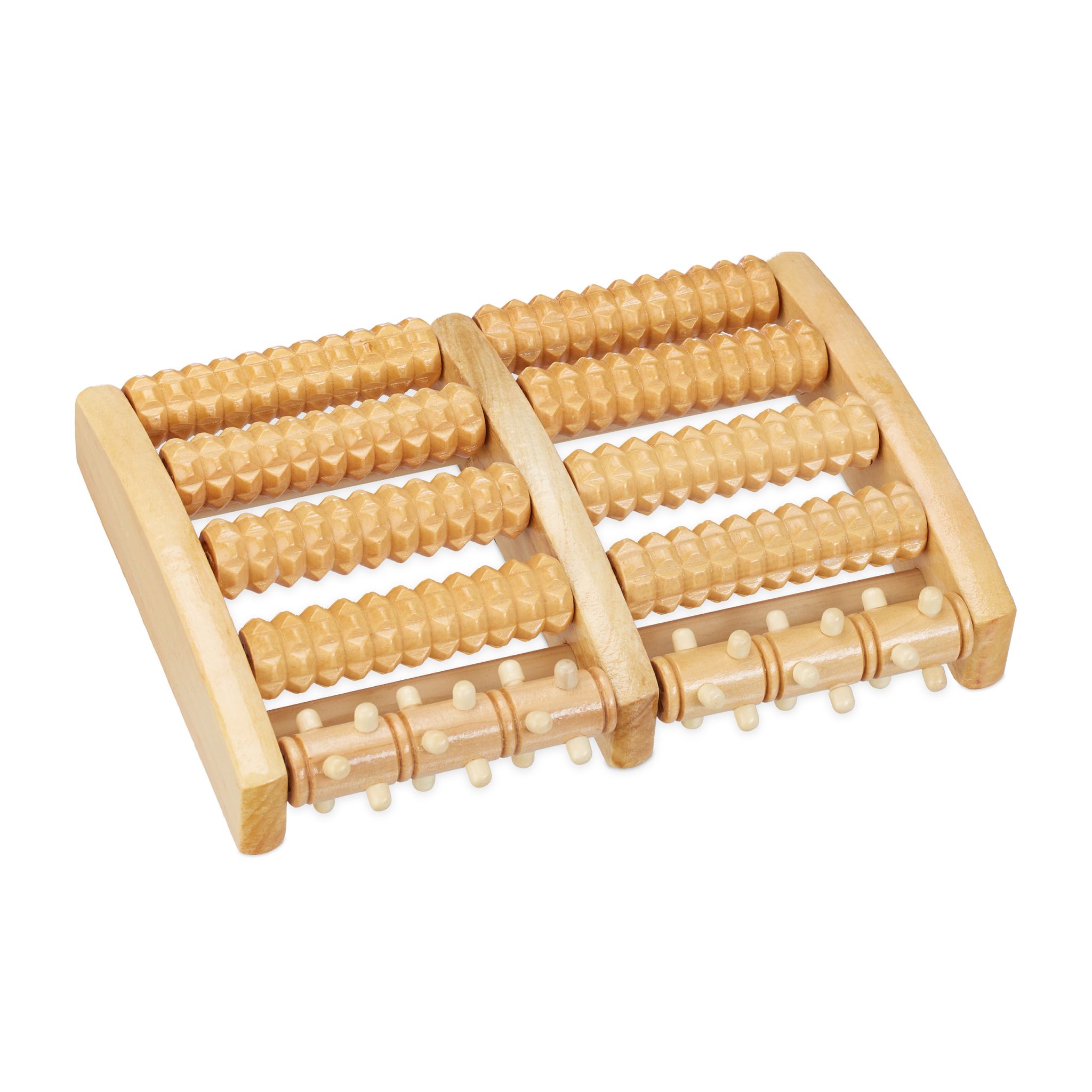 Fussmassageroller Holz Hellbraun