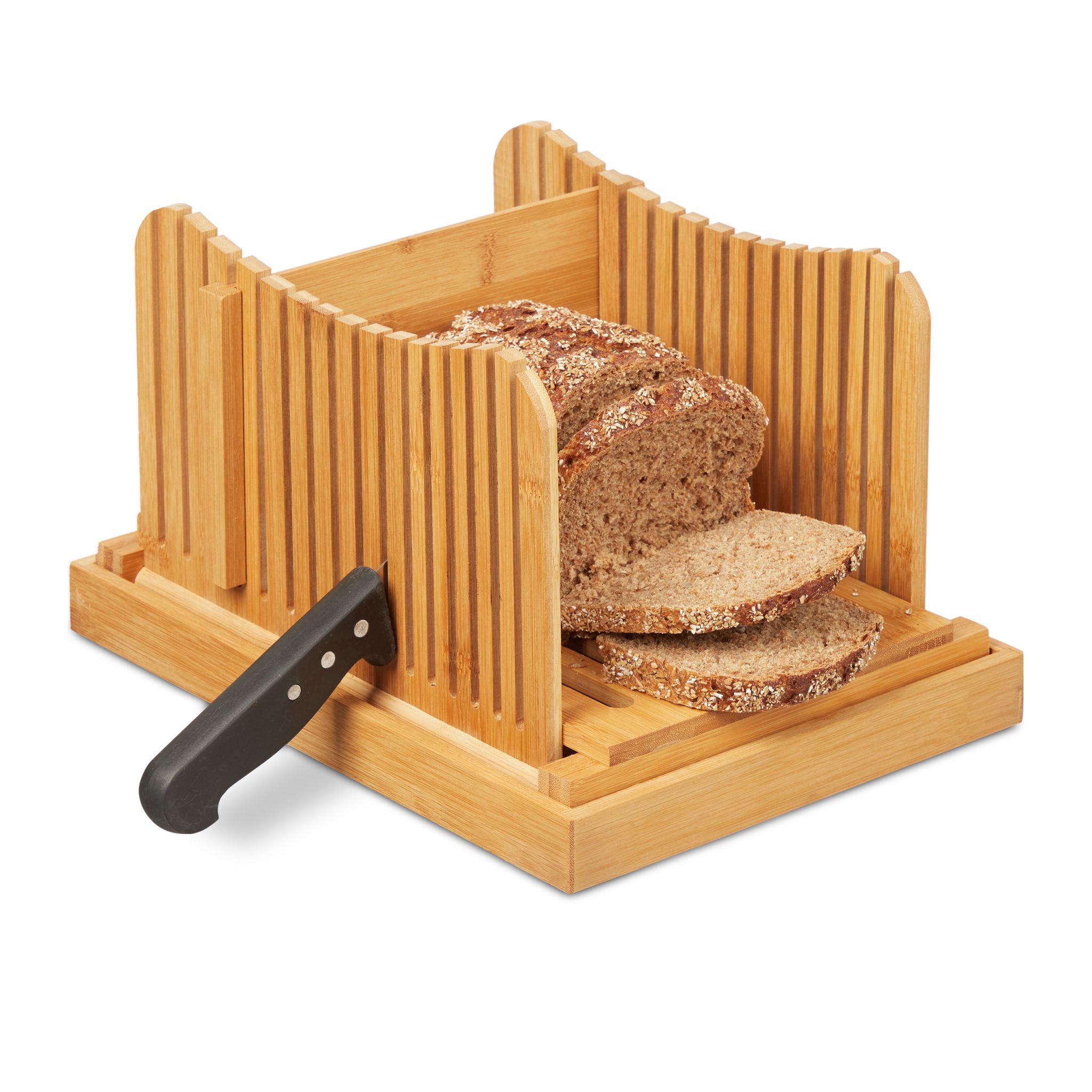Brotschneidehilfe Bambus Hellbraun