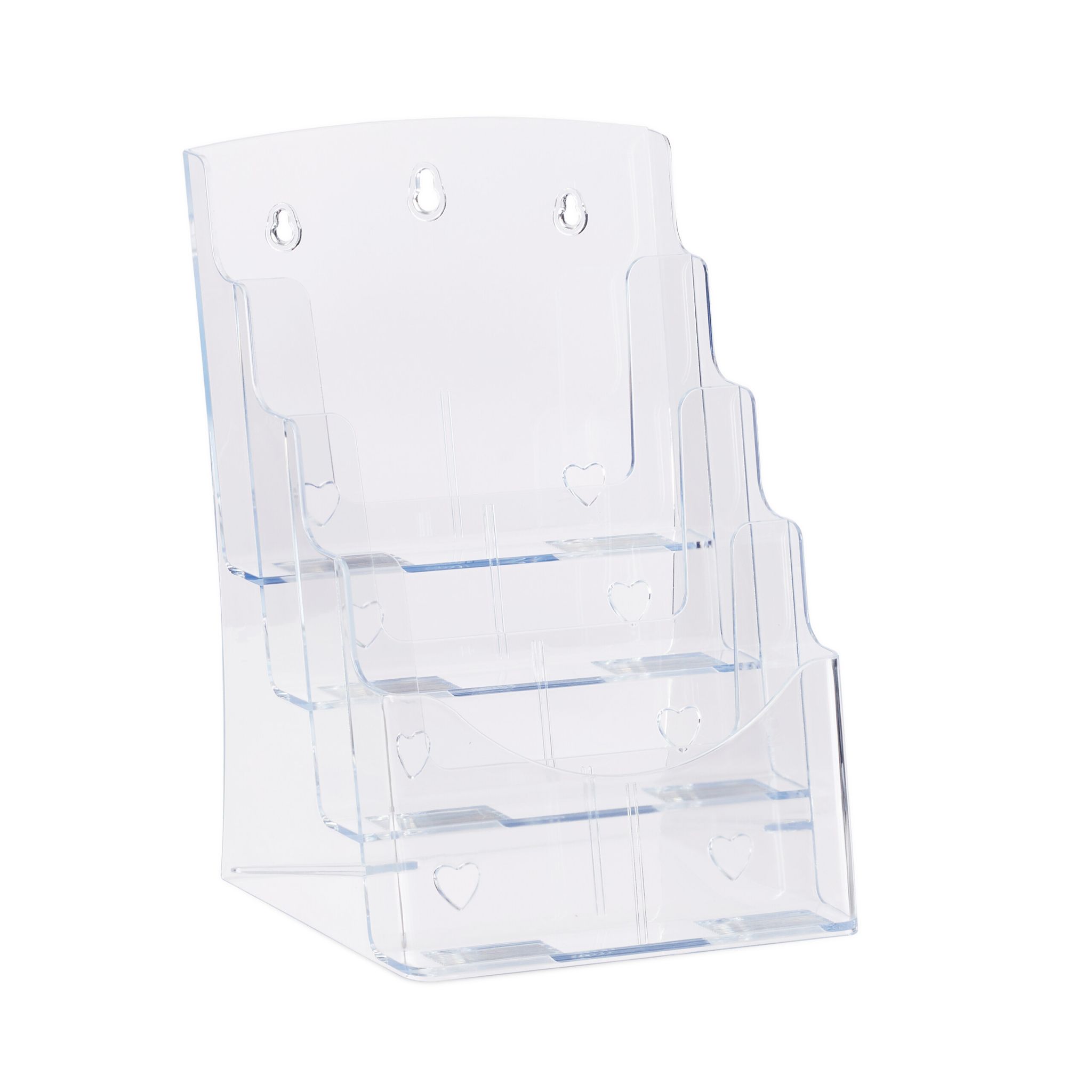 Prospekthalter A4 / DIN Lang 4 Etagen Transparent