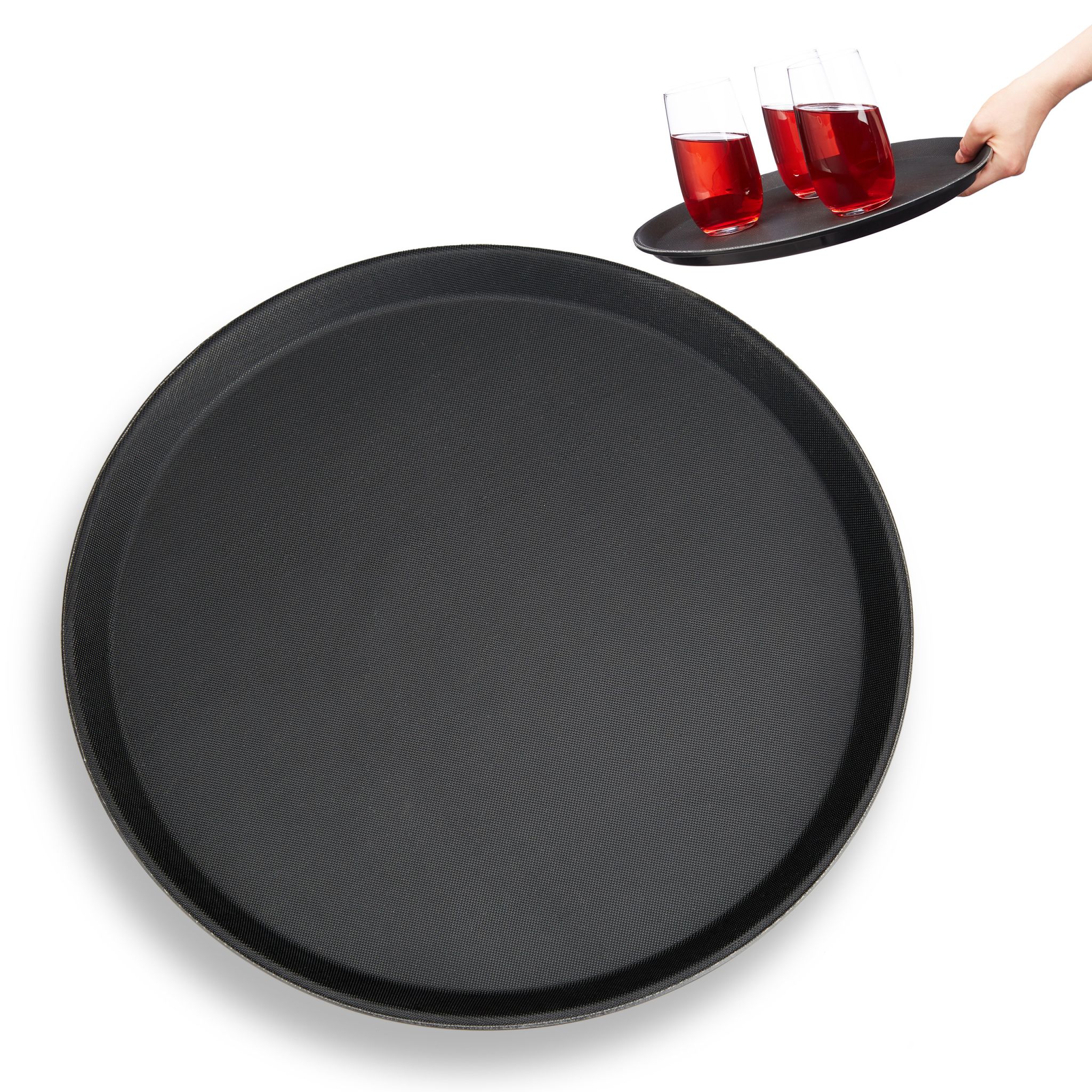 Gastro Tablett rund Schwarz