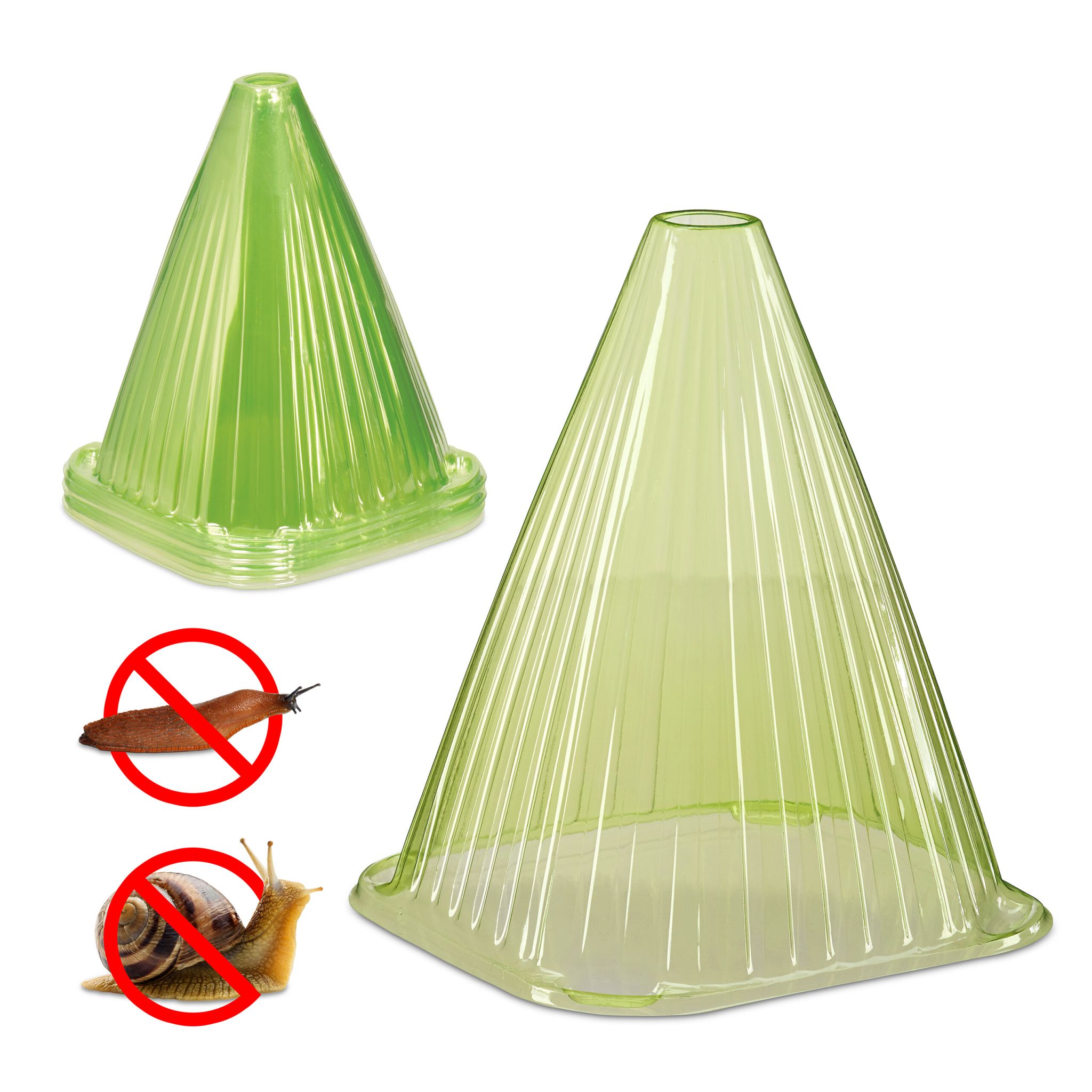 Pflanzenhut Schnecken Set Grün