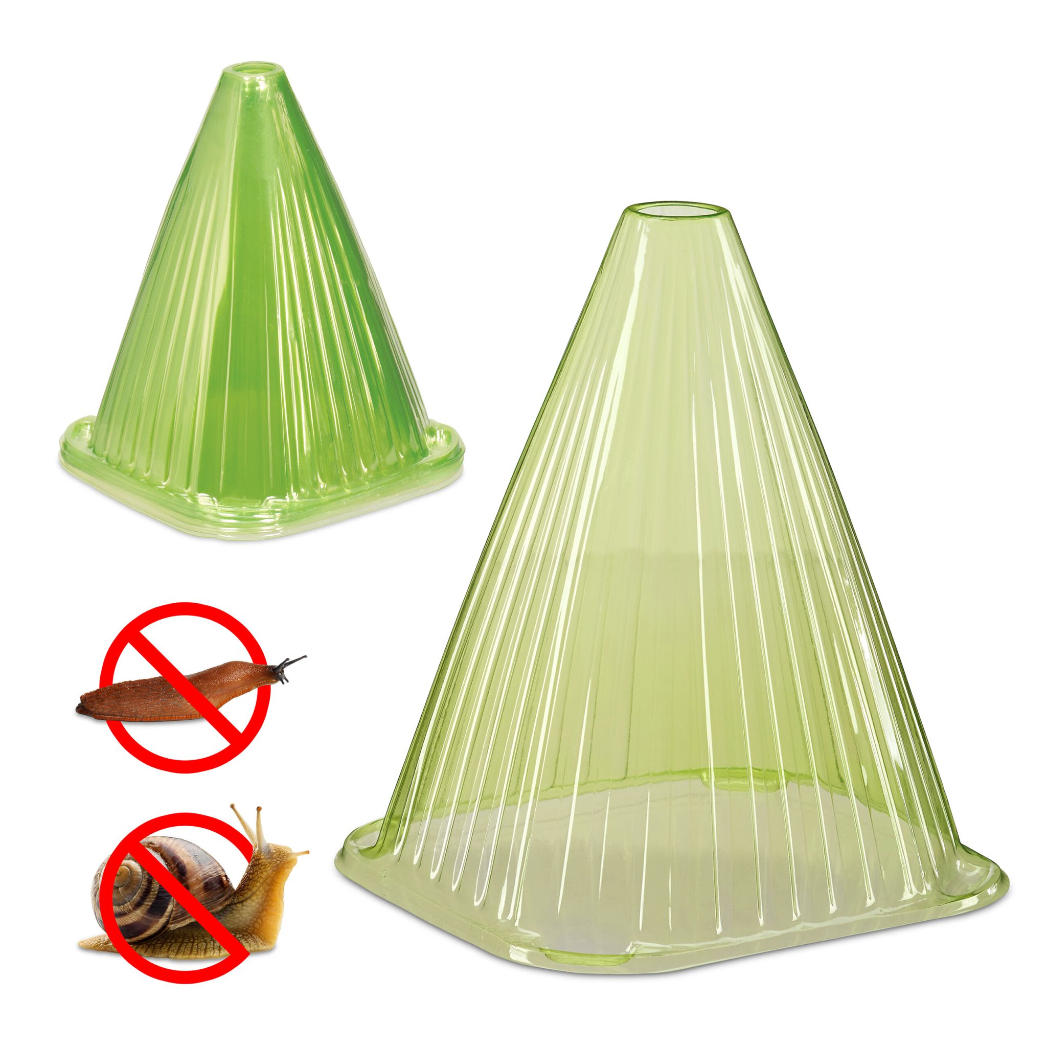 Pflanzenhut Schnecken Set Grün