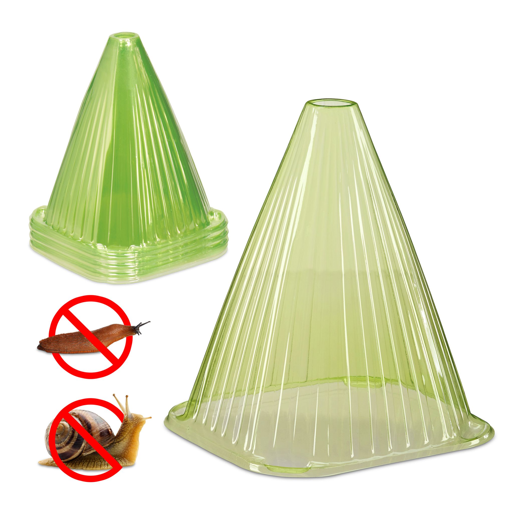 Pflanzenhut Schnecken Set Grün
