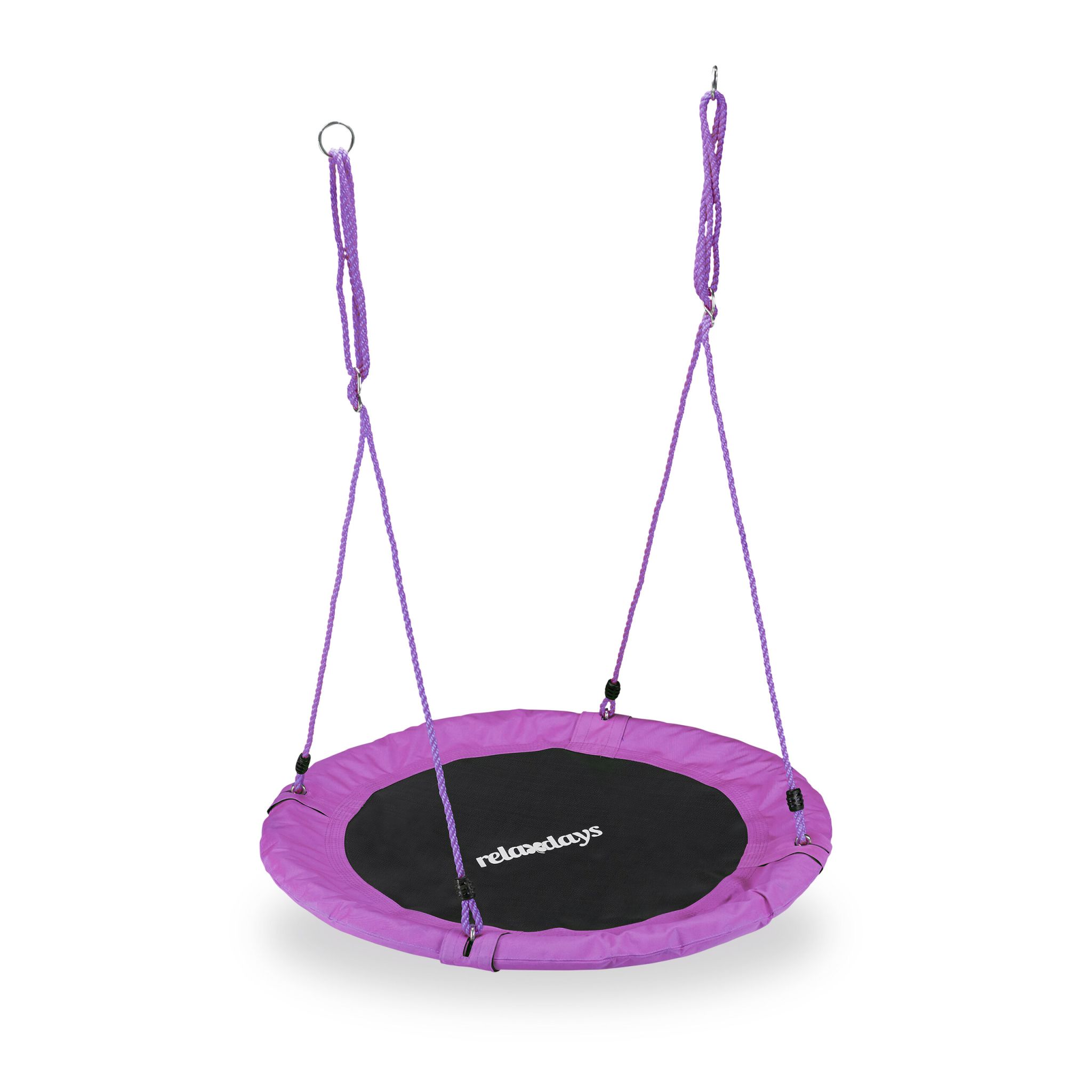 Nestschaukel 110cm Weiss-Lila-Schwarz