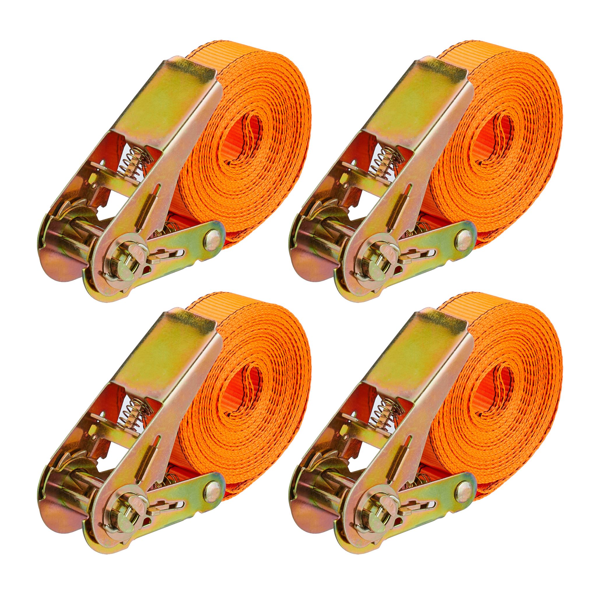 Spanngurte mit Ratsche 4er-Set Gold-Orange