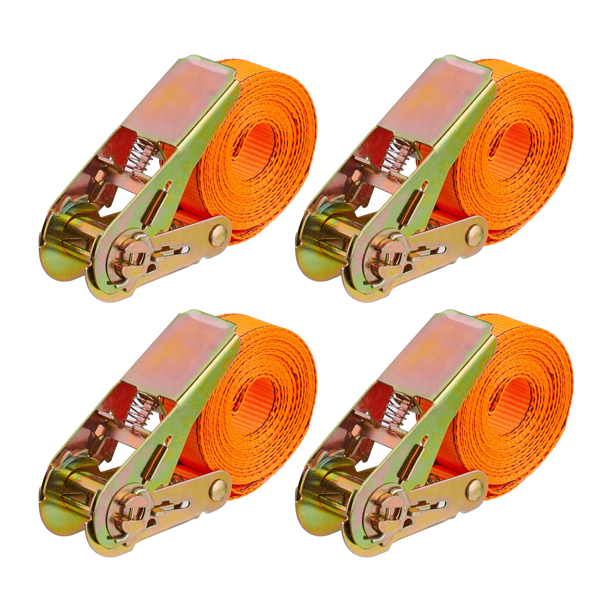 Spanngurte mit Ratsche 4er-Set Gold-Orange