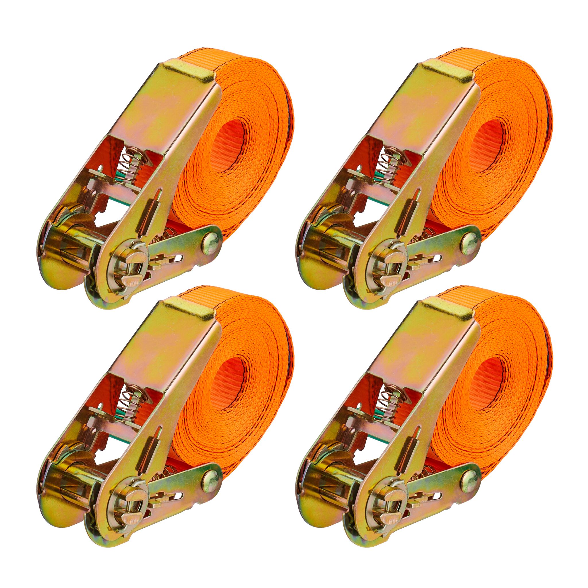 Spanngurte mit Ratsche 4er-Set Gold-Orange