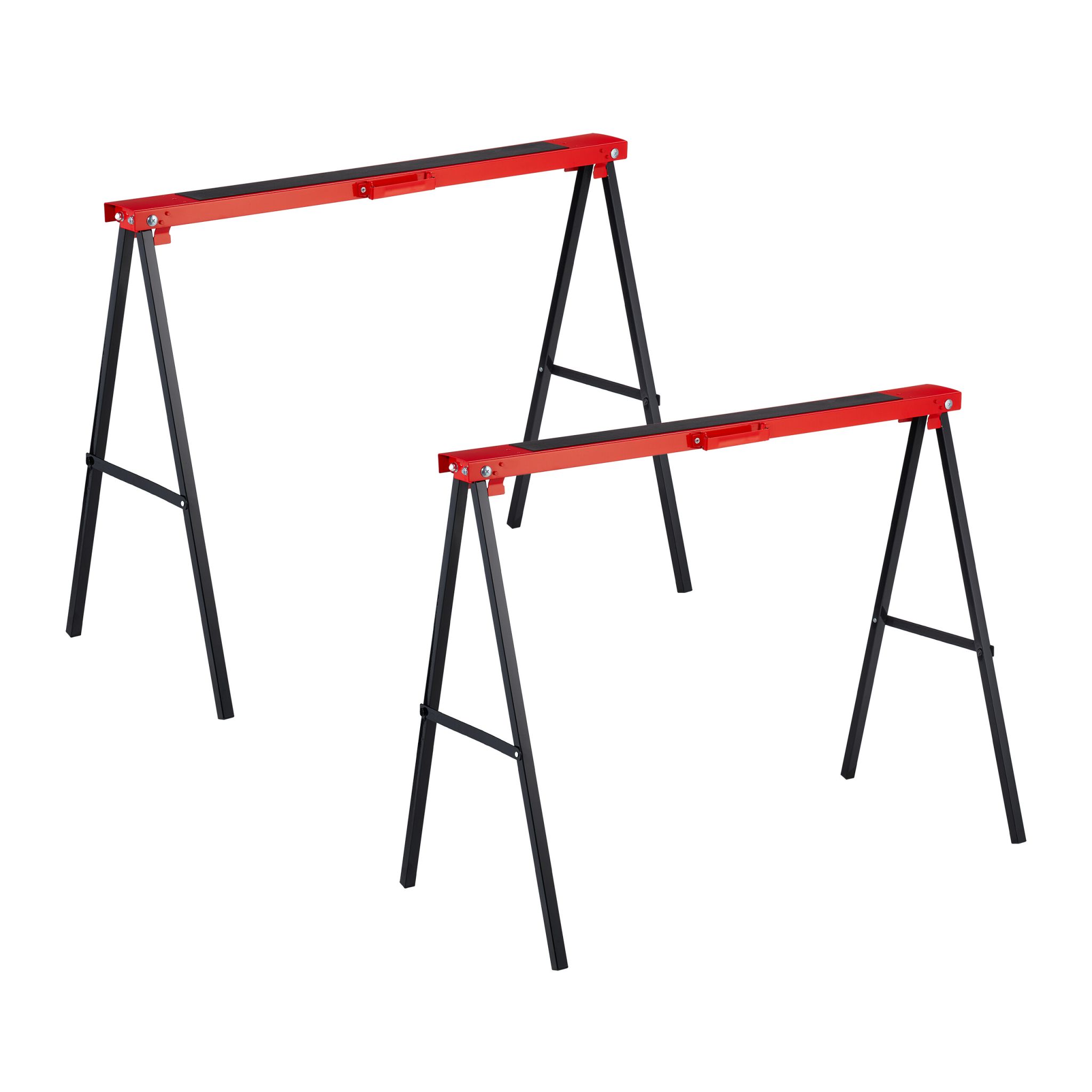 Klappbarer Arbeitsbock 100 kg 2er-Set Rot-Schwarz