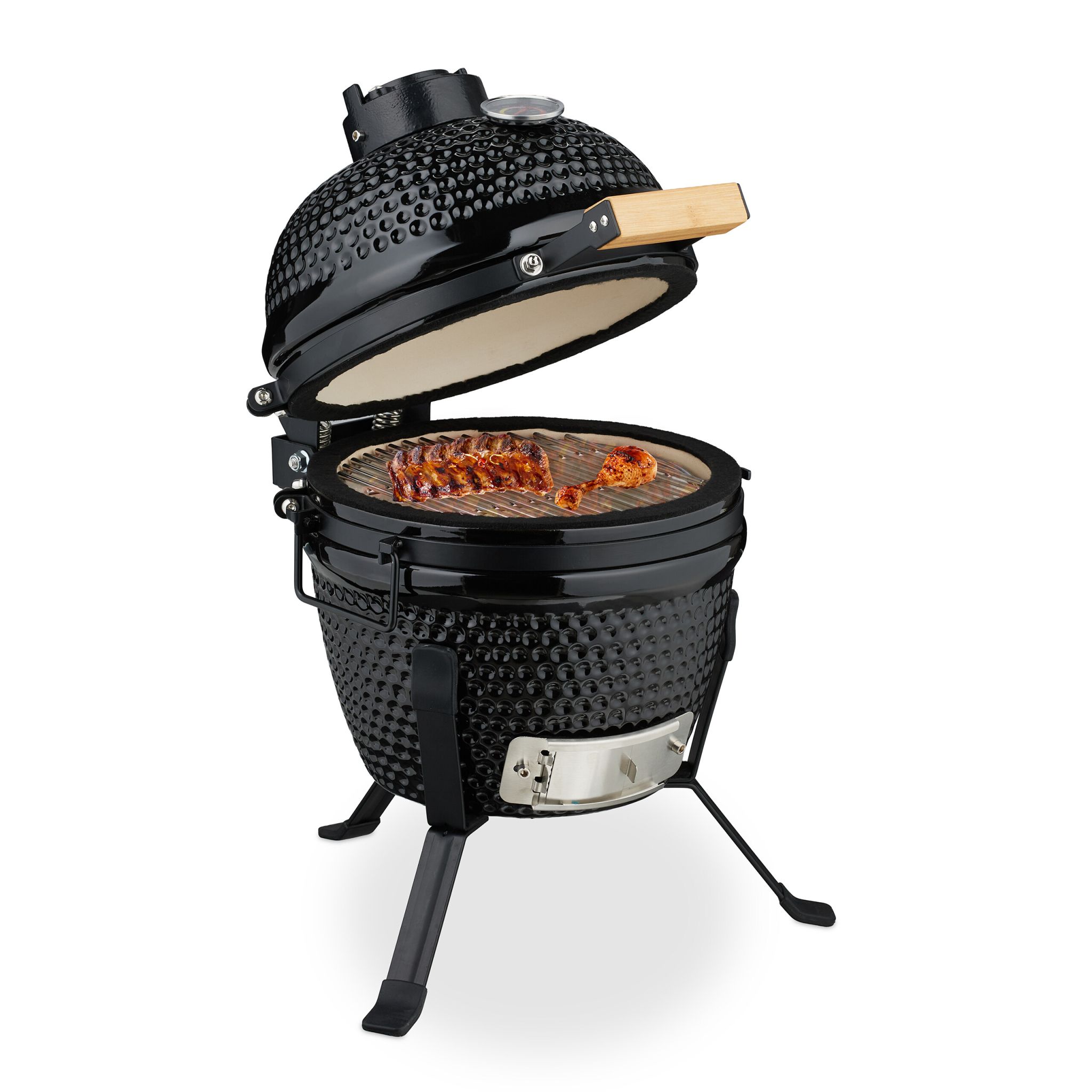 Kamado Grill Keramik Schwarz