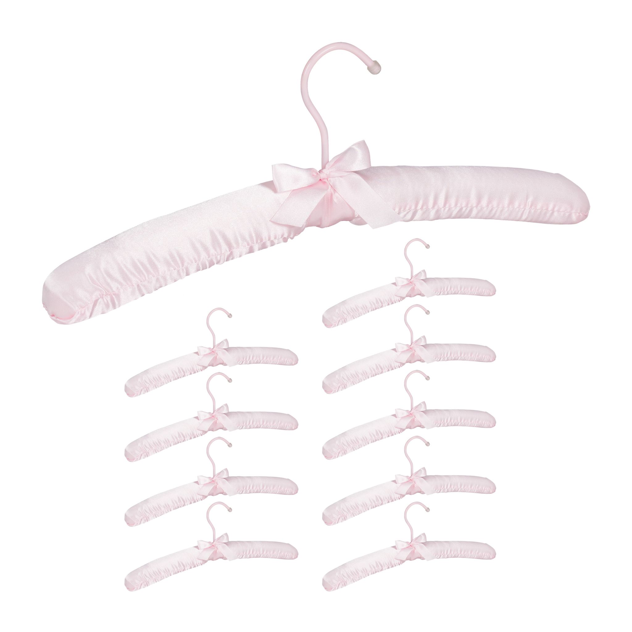Kleiderbügel Satin 10er-Set Rosa