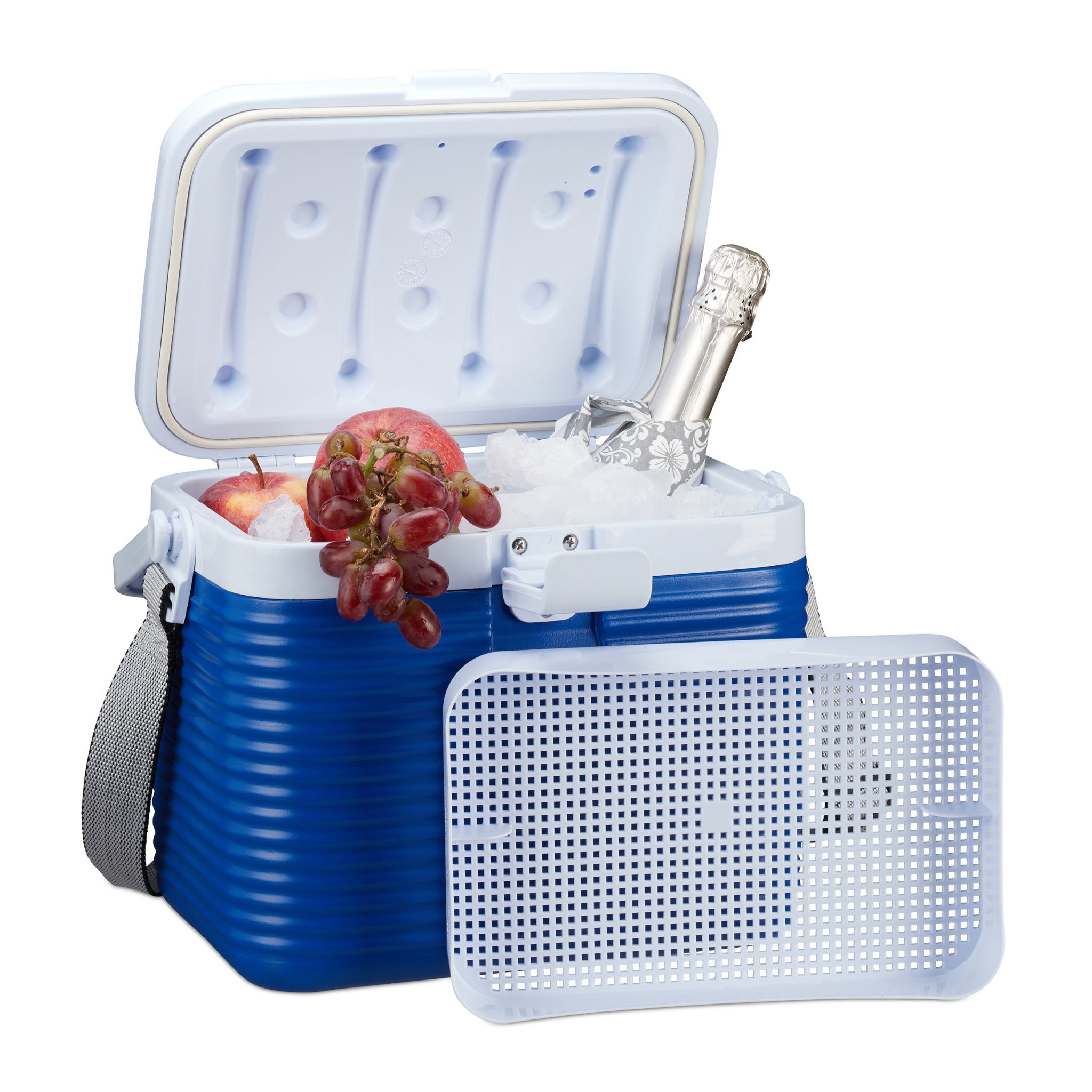 Kühlbox 8L Weiss-Blau