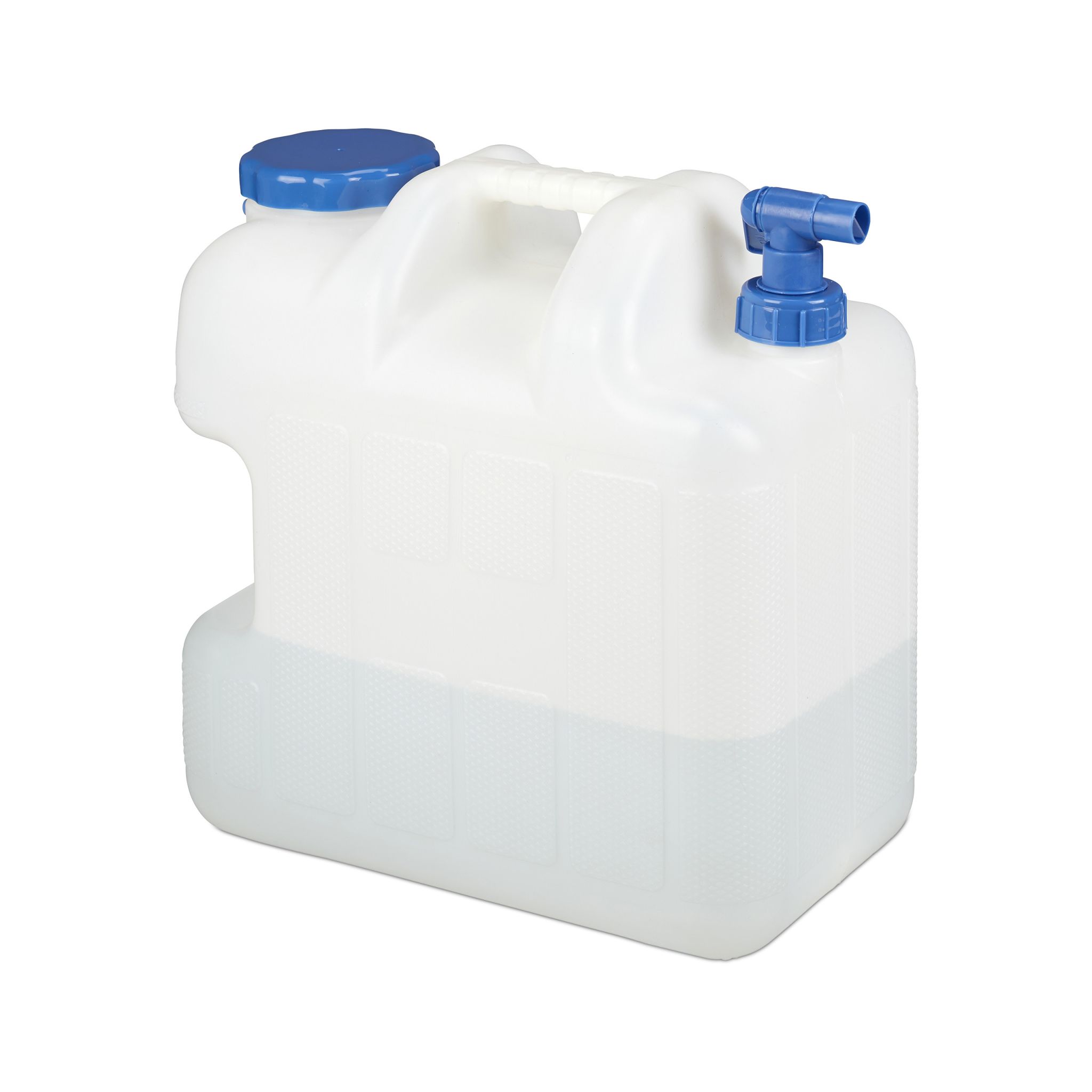 Wasserkanister mit Hahn Weiss-Blau