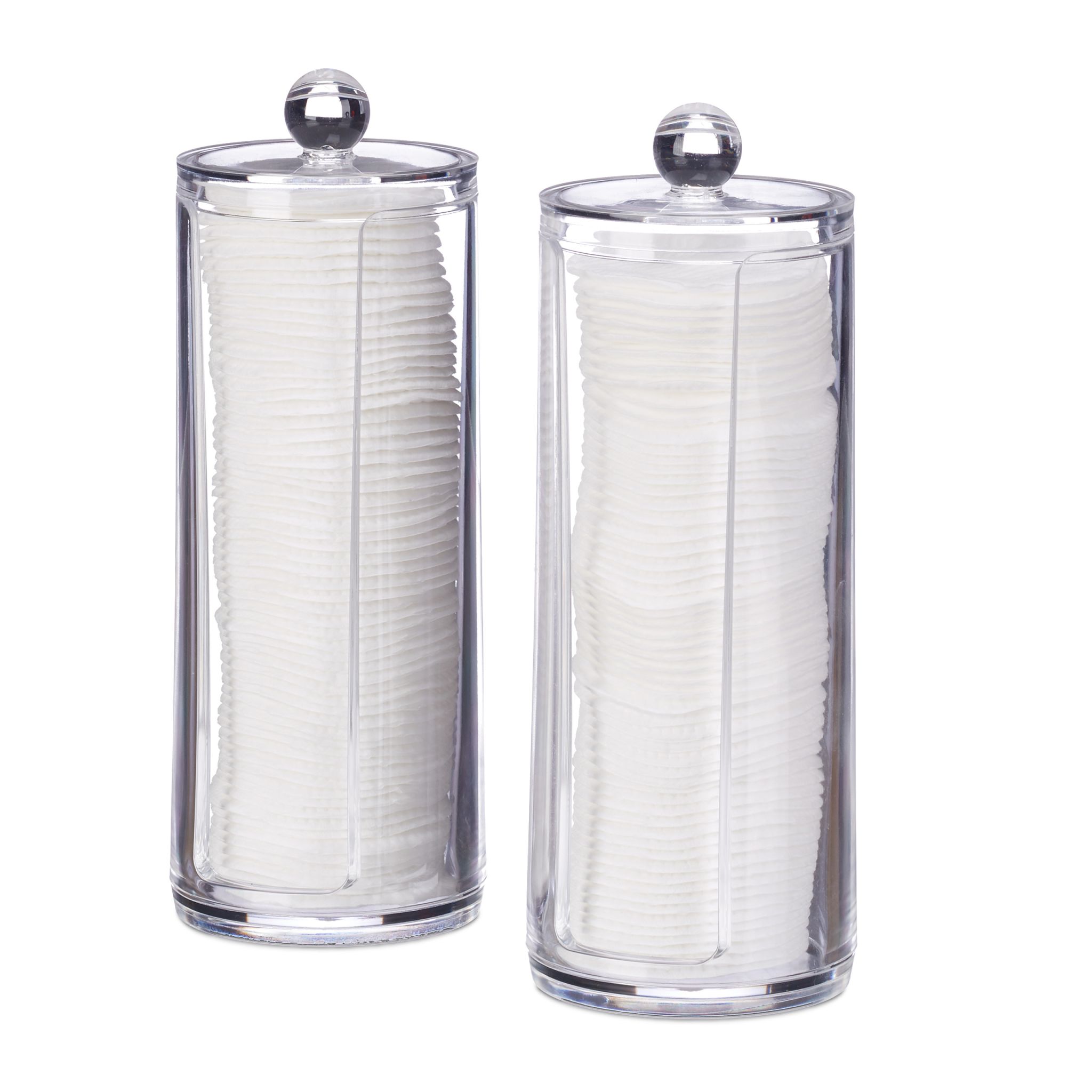 Wattepads Aufbewahrung 2er-Set Transparent