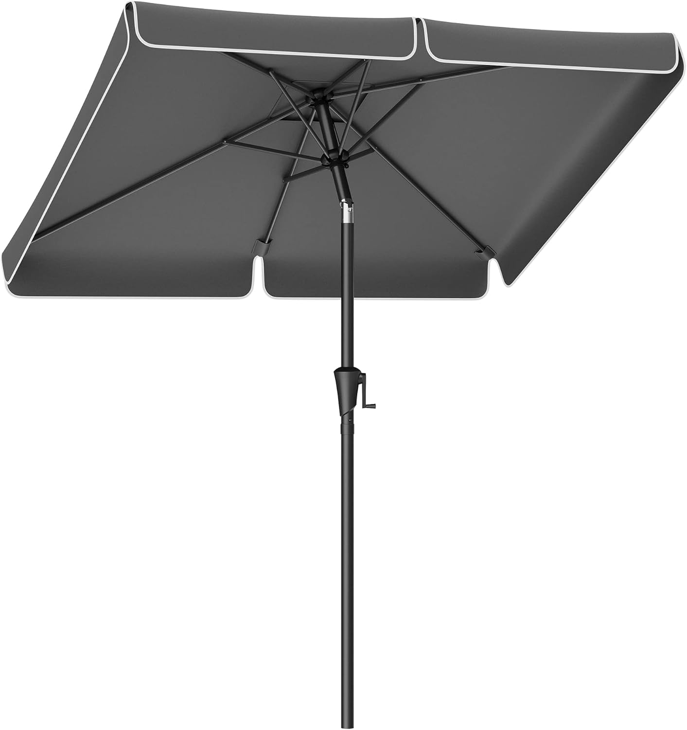 Balkonschirm rechteckig UPF50+ knickbar 200 x 150 cm grau
