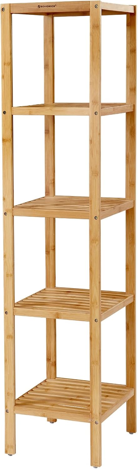 Standregal Bambus 5 Ebenen naturbeige