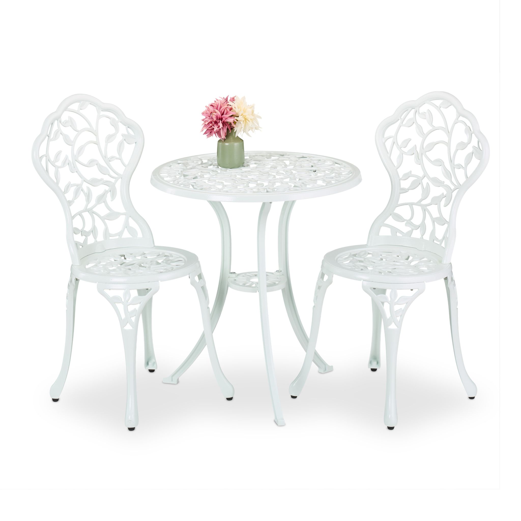 Gartenmöbel 3er-Set Weiss