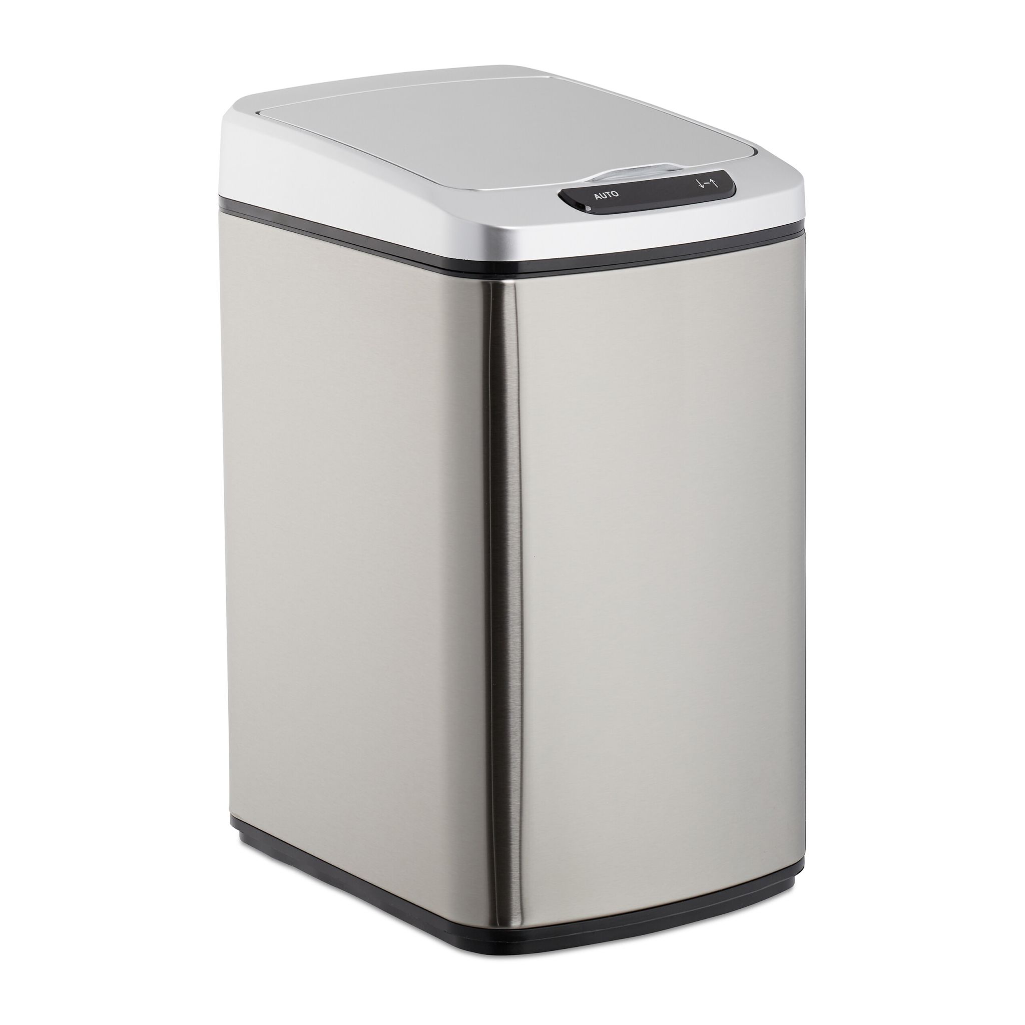 Sensor Mülleimer 12L Schwarz-Silber
