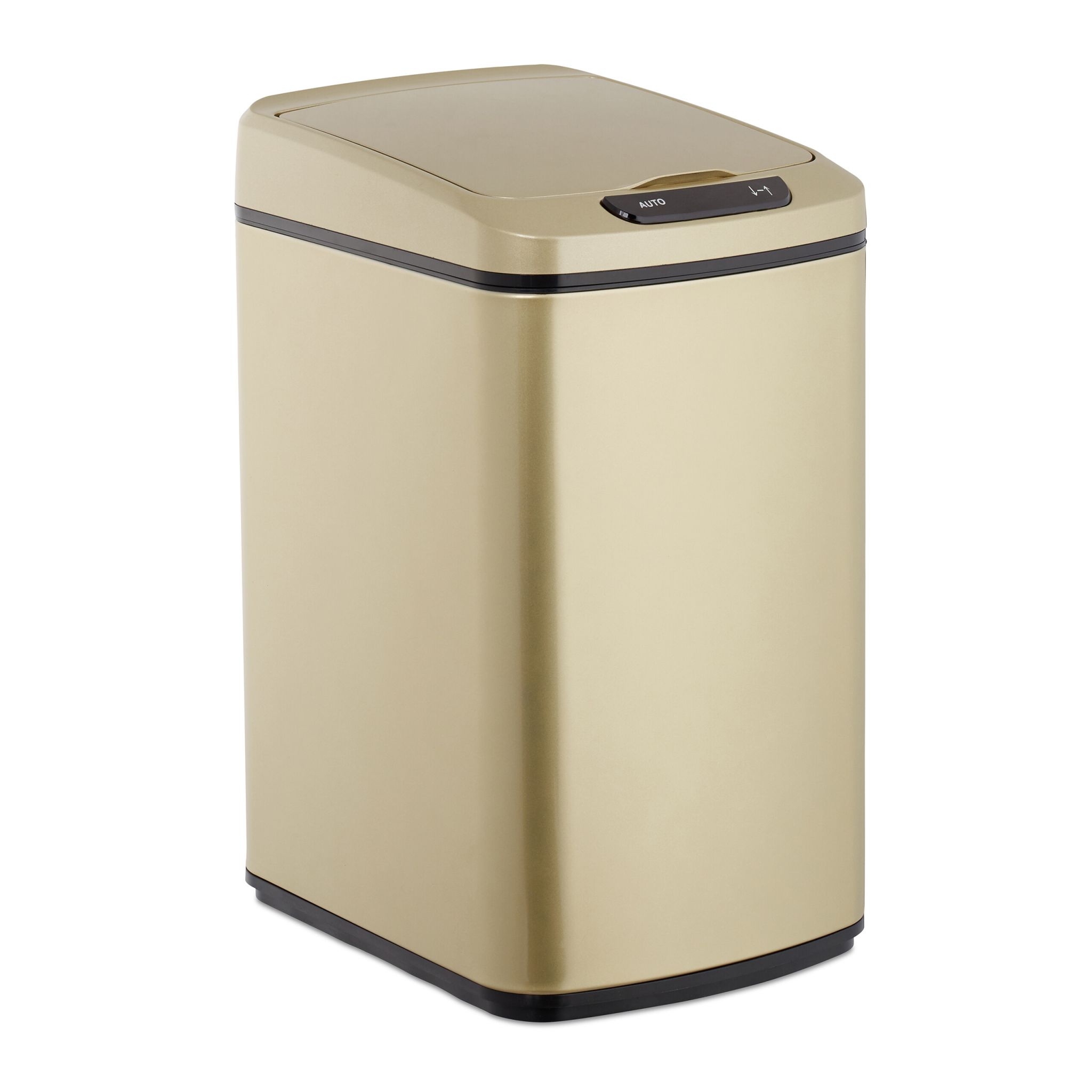 Sensor Mülleimer 12L Gold-Schwarz