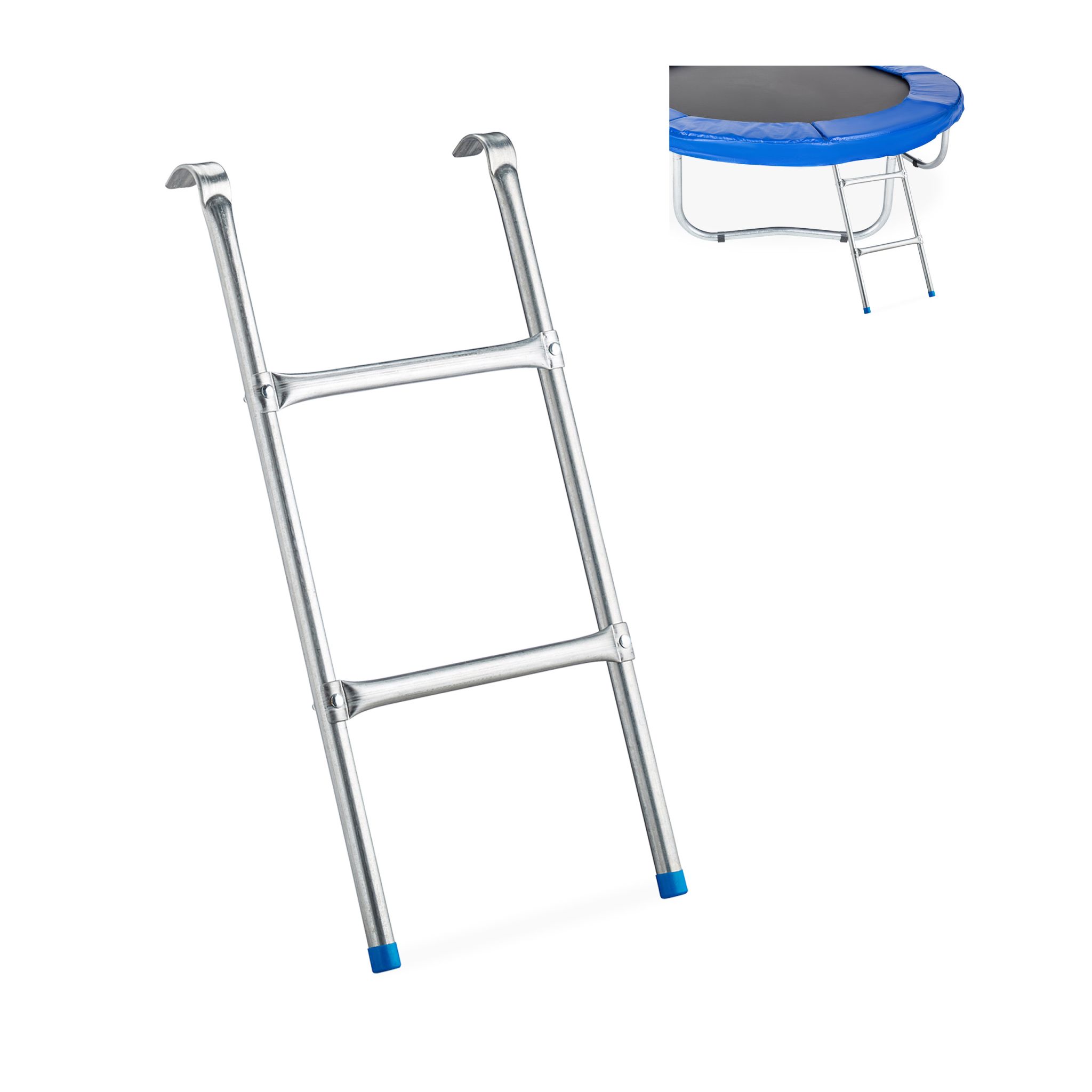 Leiter für Trampolin Blau-Silber