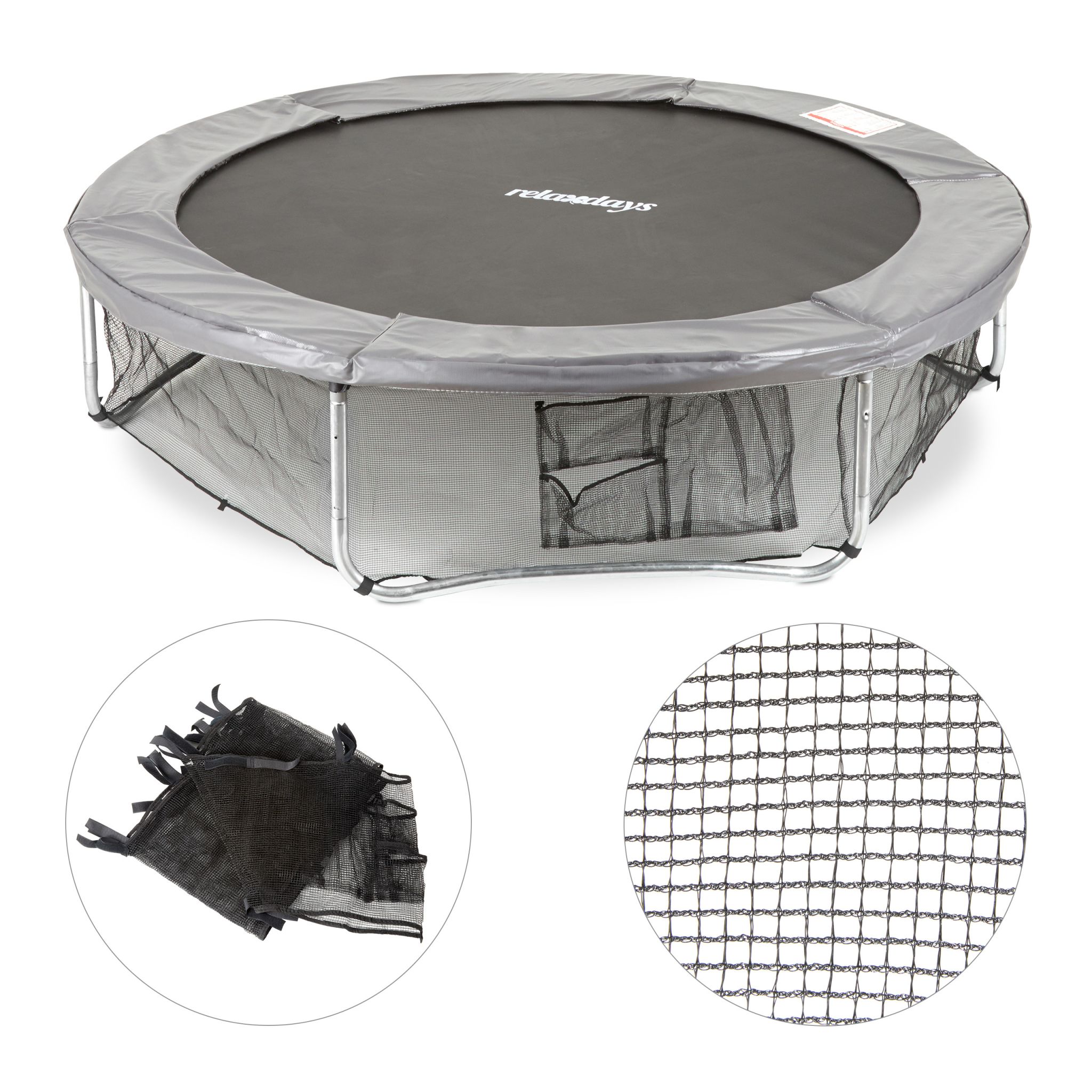 Rahmennetz Trampolin Schwarz