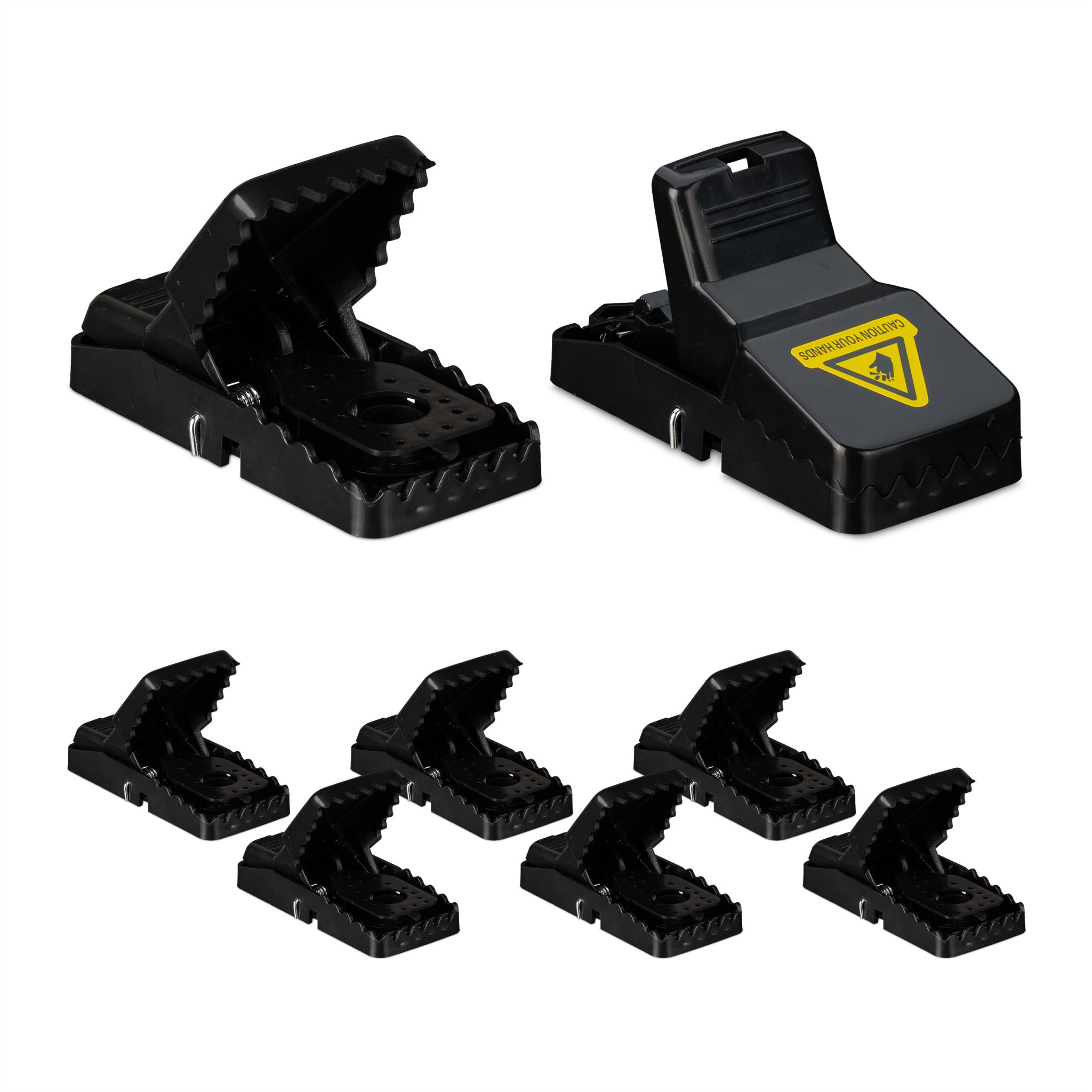 Wiederverwendbare Mausefalle 8er-Set Schwarz