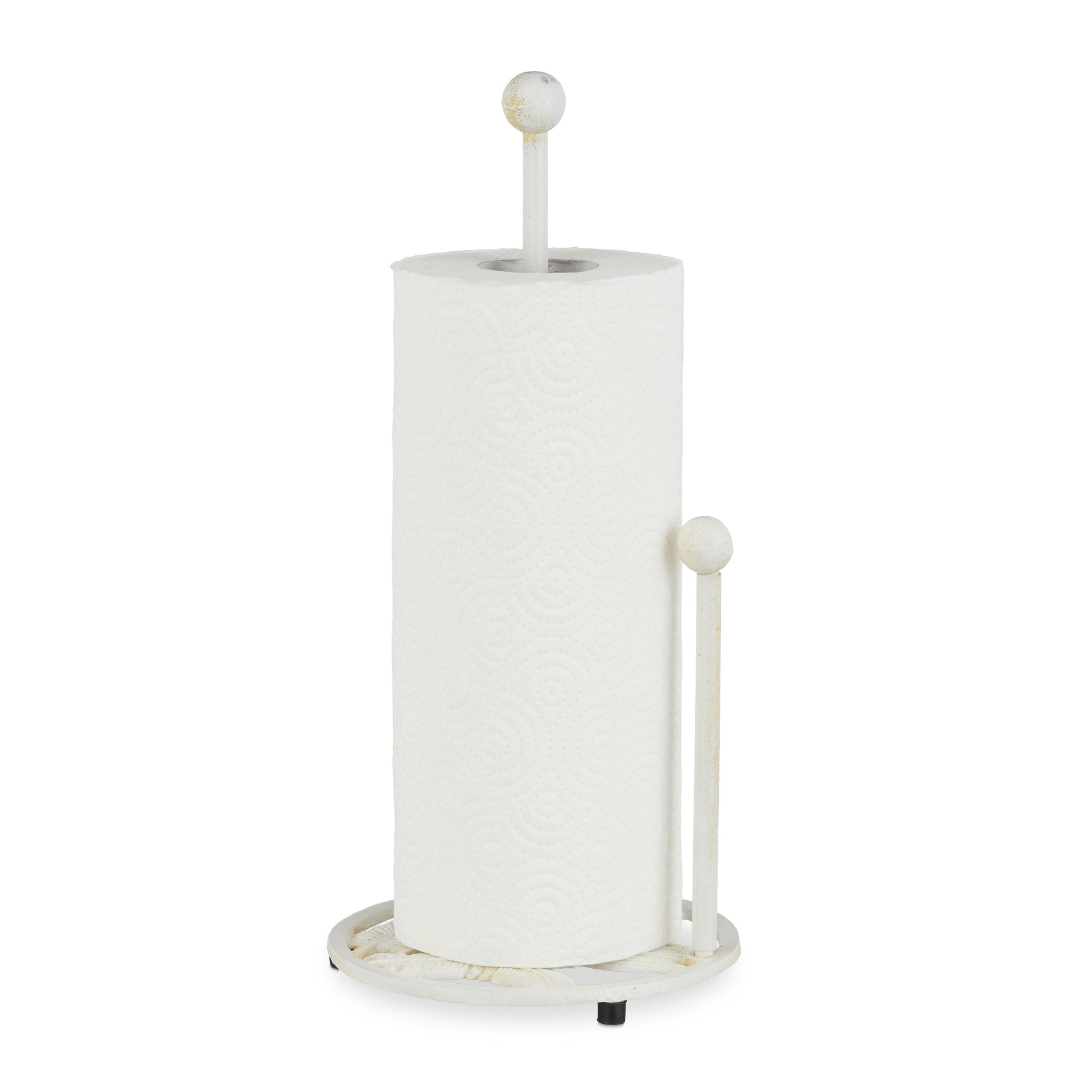 Küchenrollenhalter stehend Retro Design Weiss