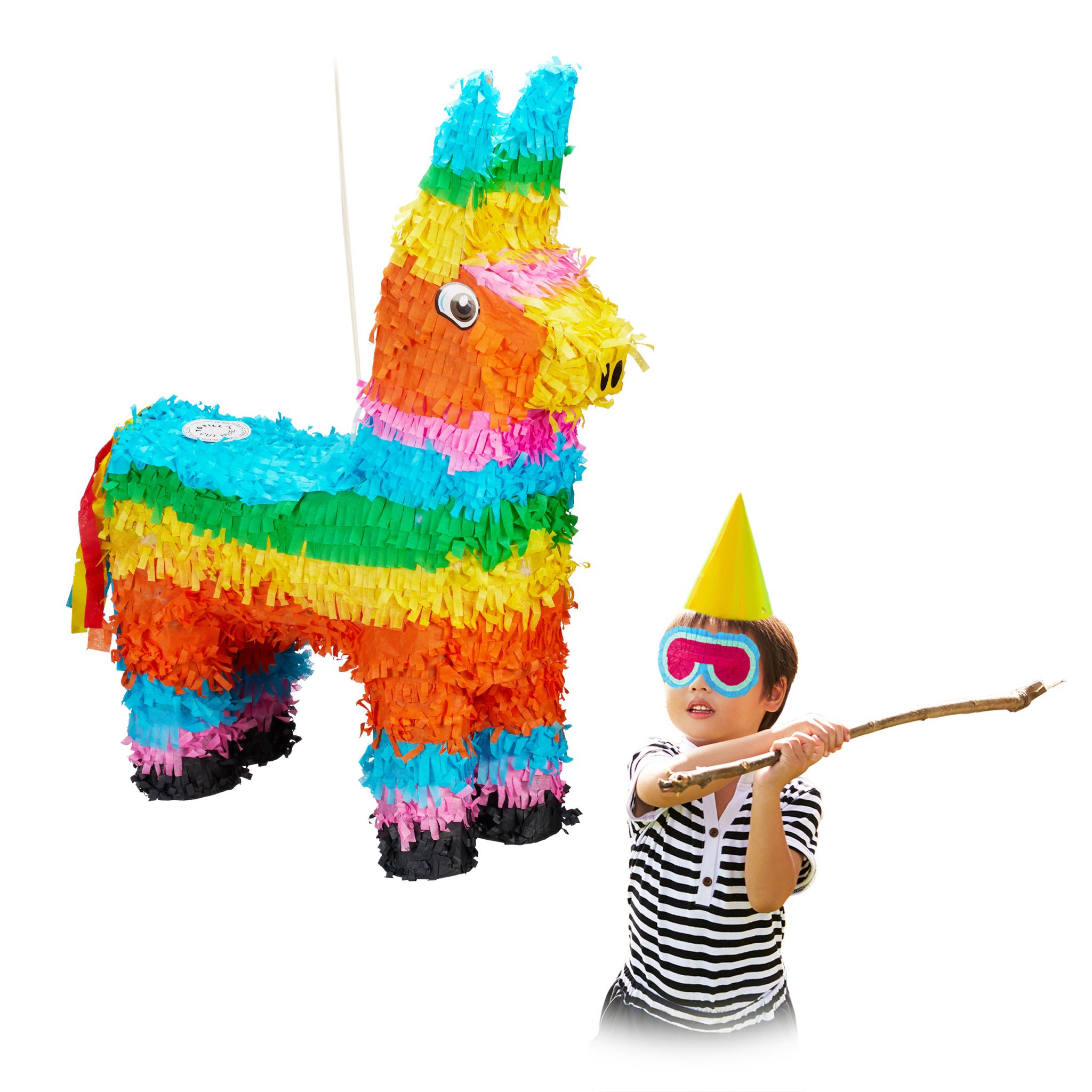 Pinata Lama Grün-Orange-Türkis