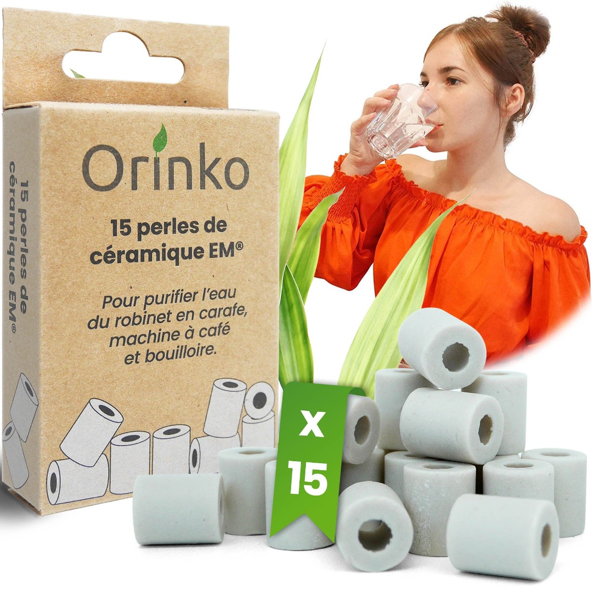 Keramikperlen Wasserreiniger 15er-Pack Grau