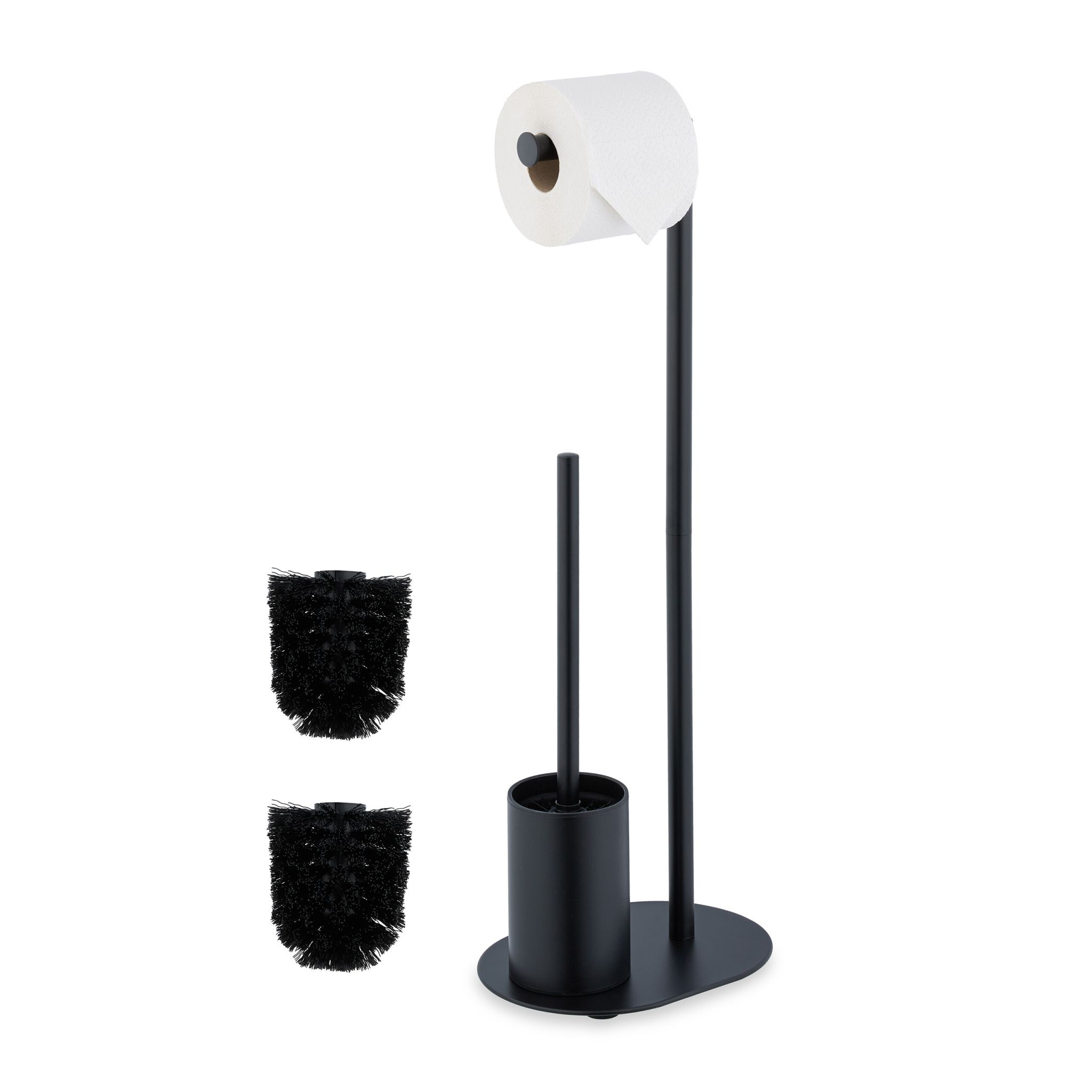 WC Garnitur Metall Schwarz