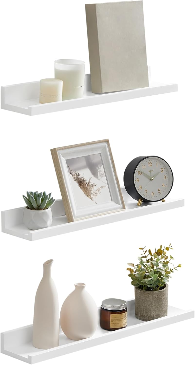 Wandregal Set für Wohnzimmer mattweiss