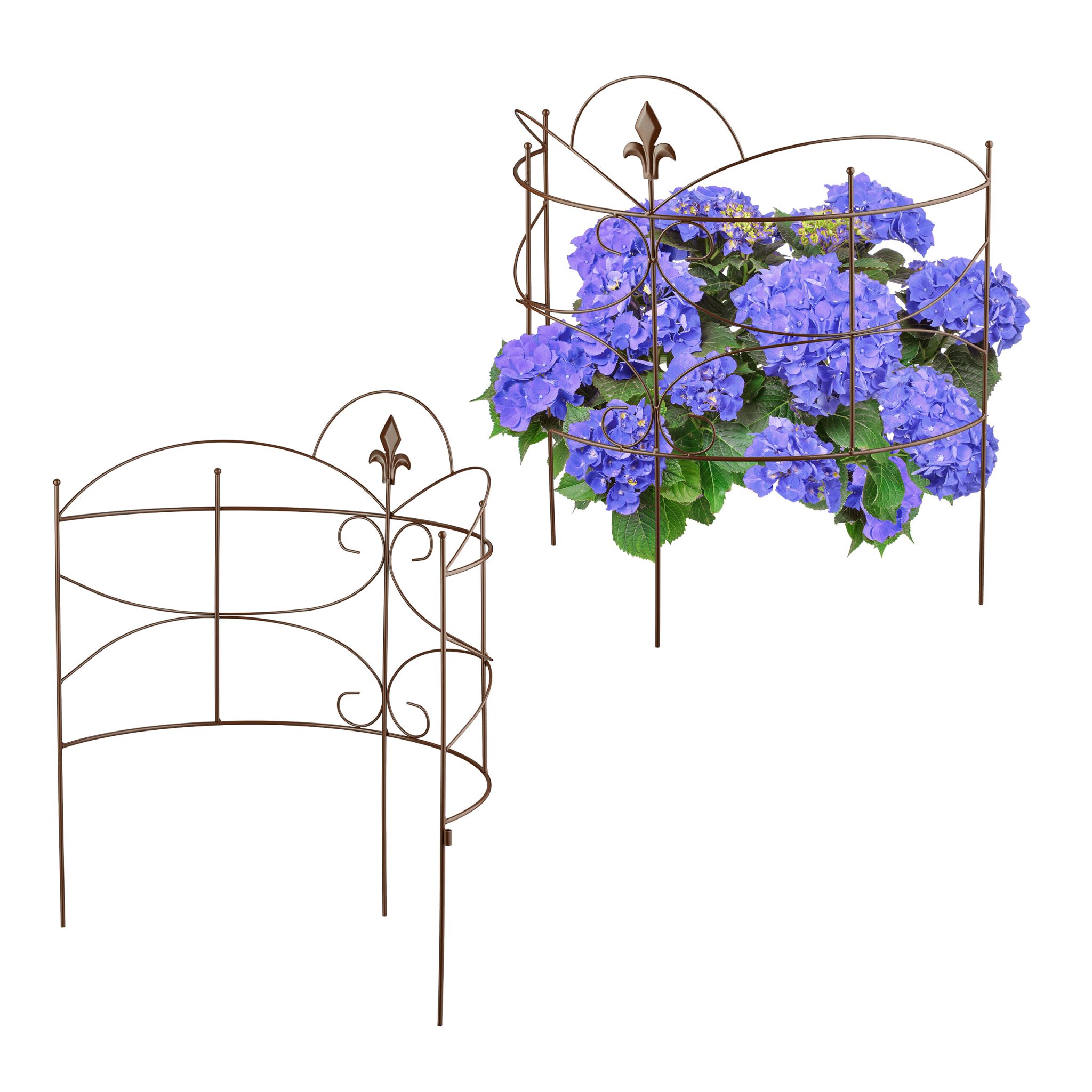 Staudenhalter Fleur-de-Lis 2-tlg. Braun