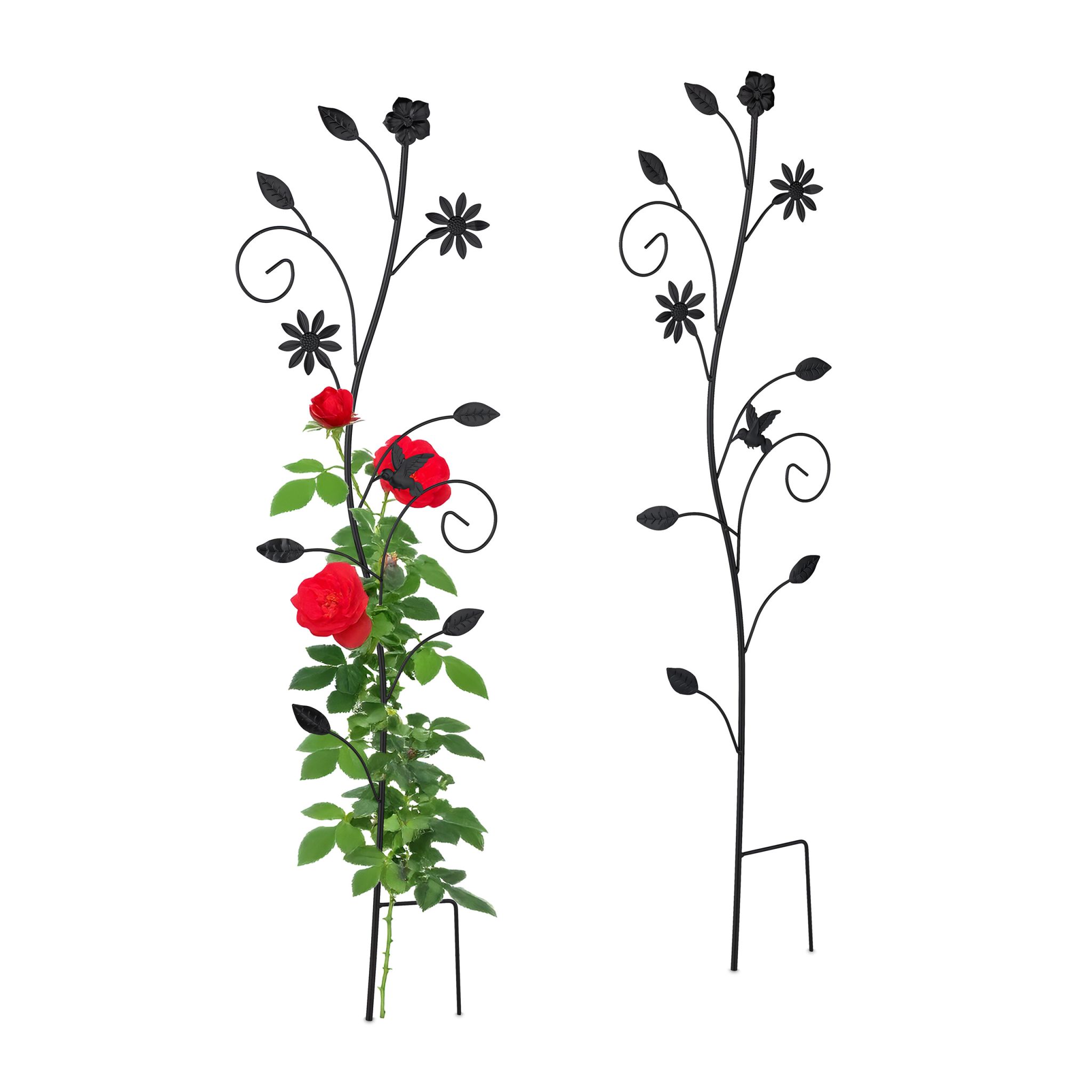 Rankhilfe Blumendesign Schwarz
