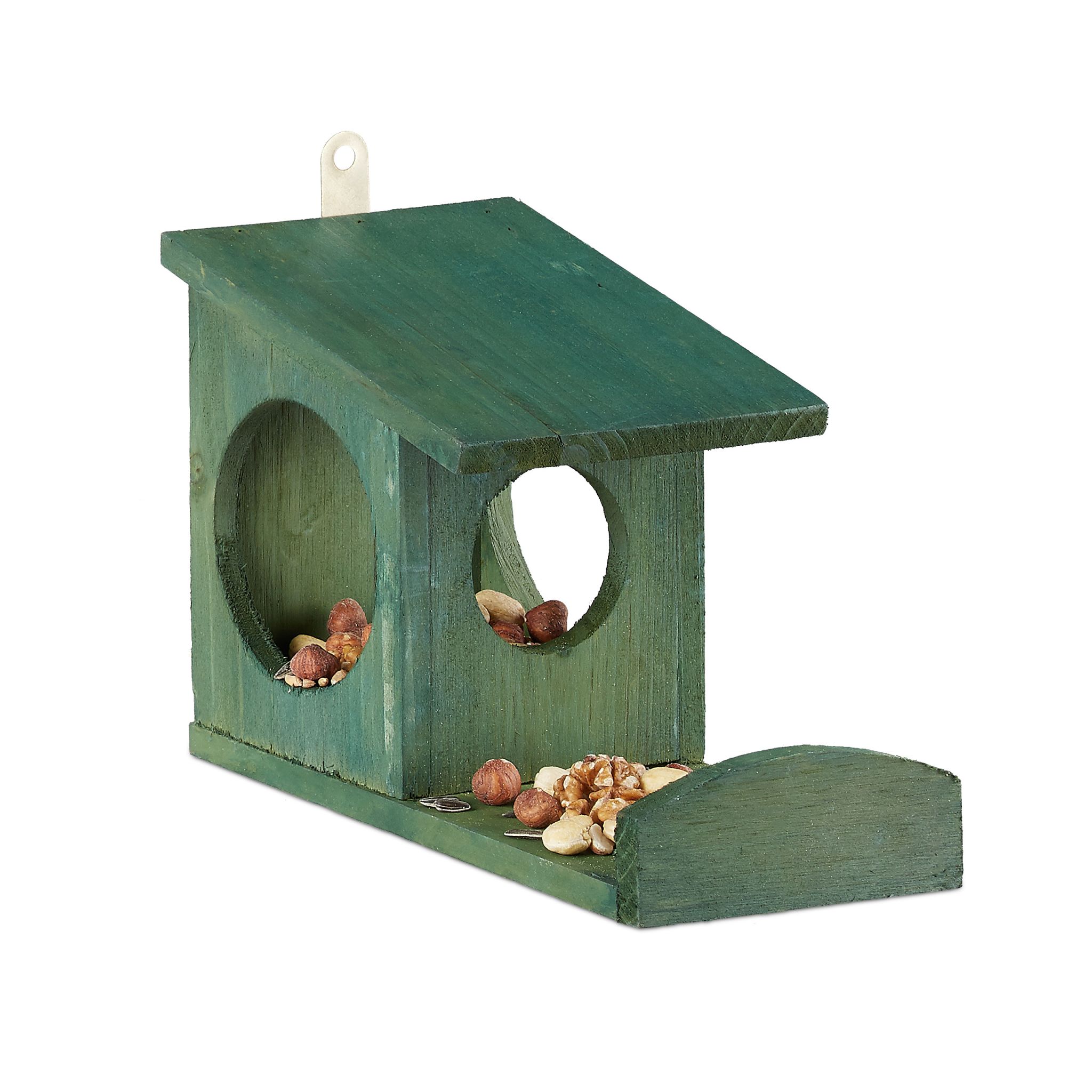 Eichhörnchen Futterhaus zum Hängen Dunkelgrün