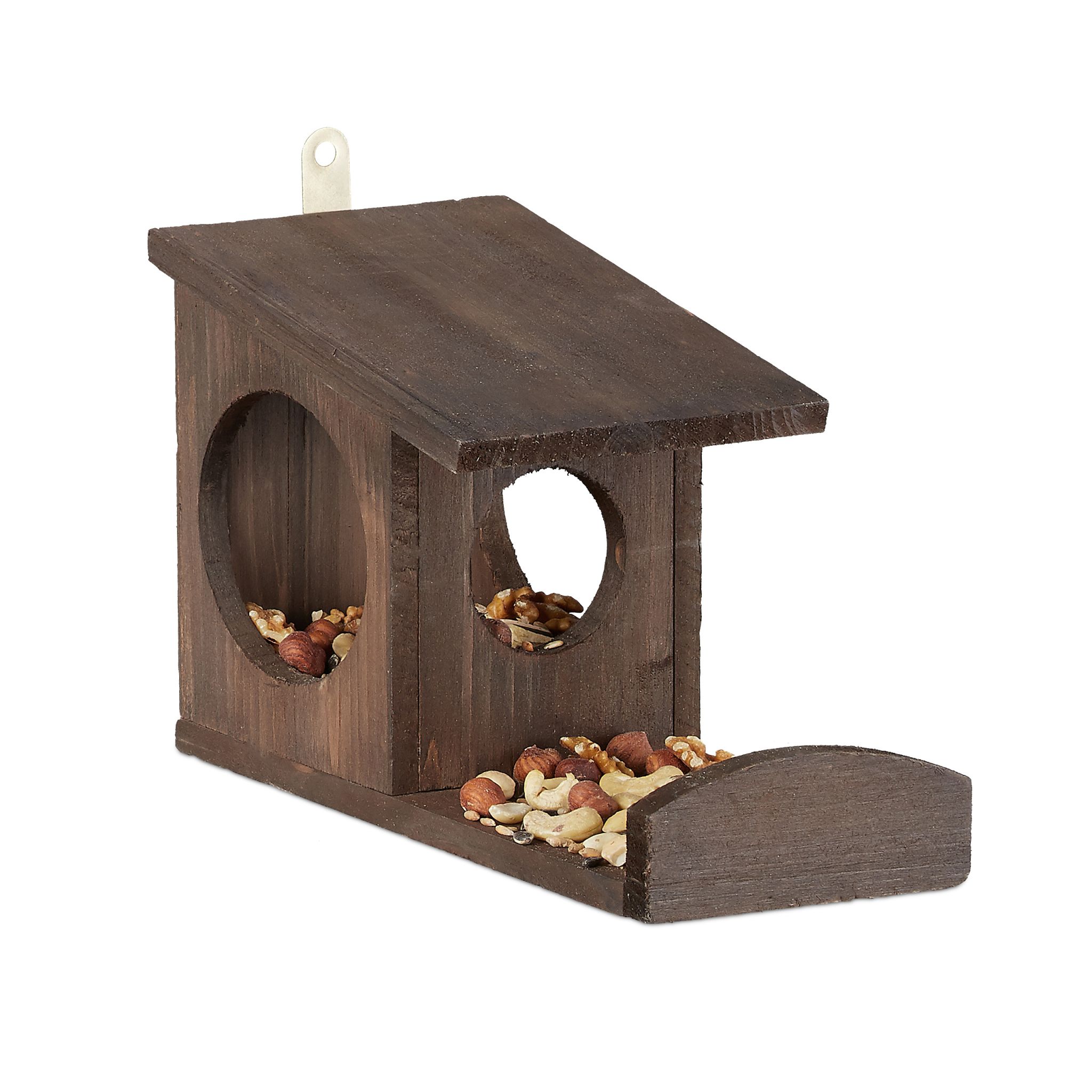 Eichhörnchen Futterhaus zum Hängen Dunkelbraun