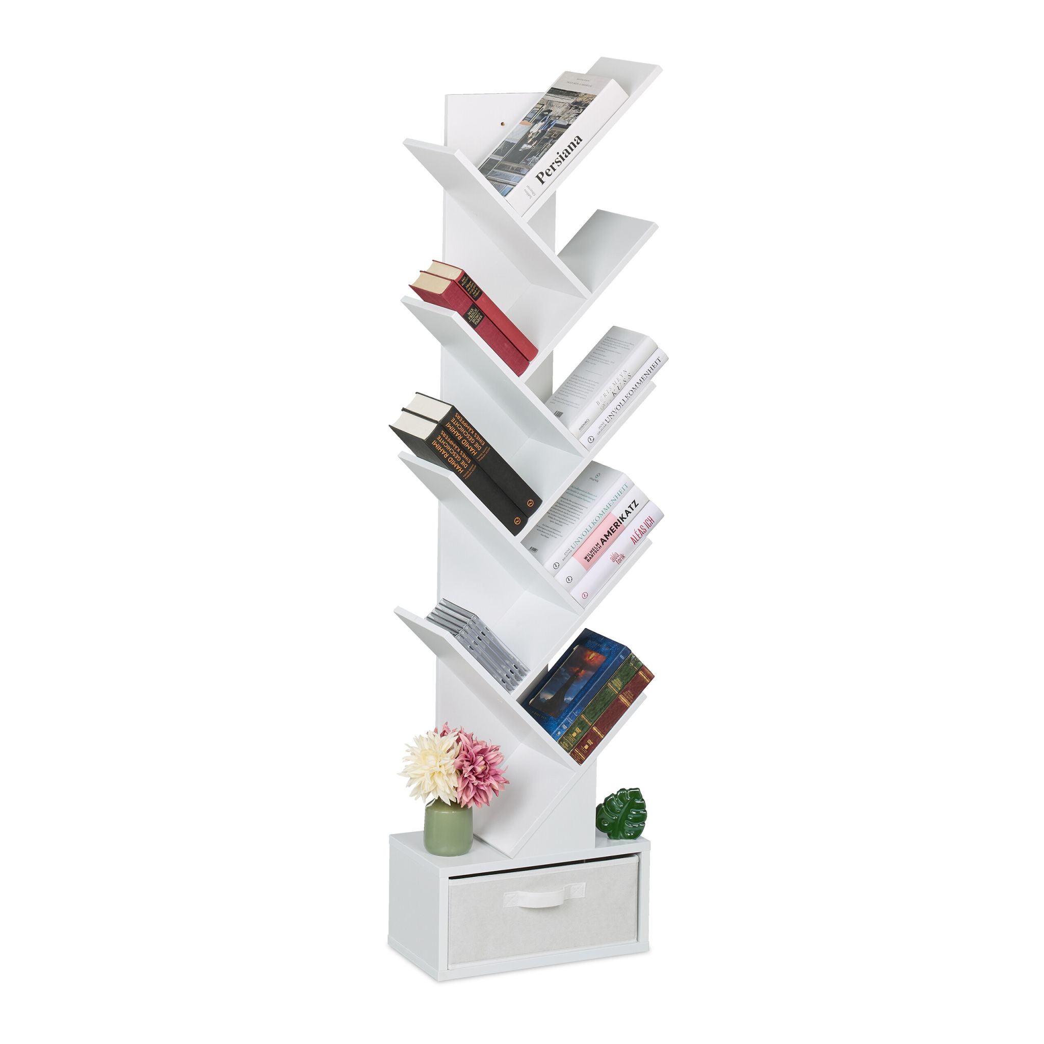 Bücherregal in Baumform Weiss