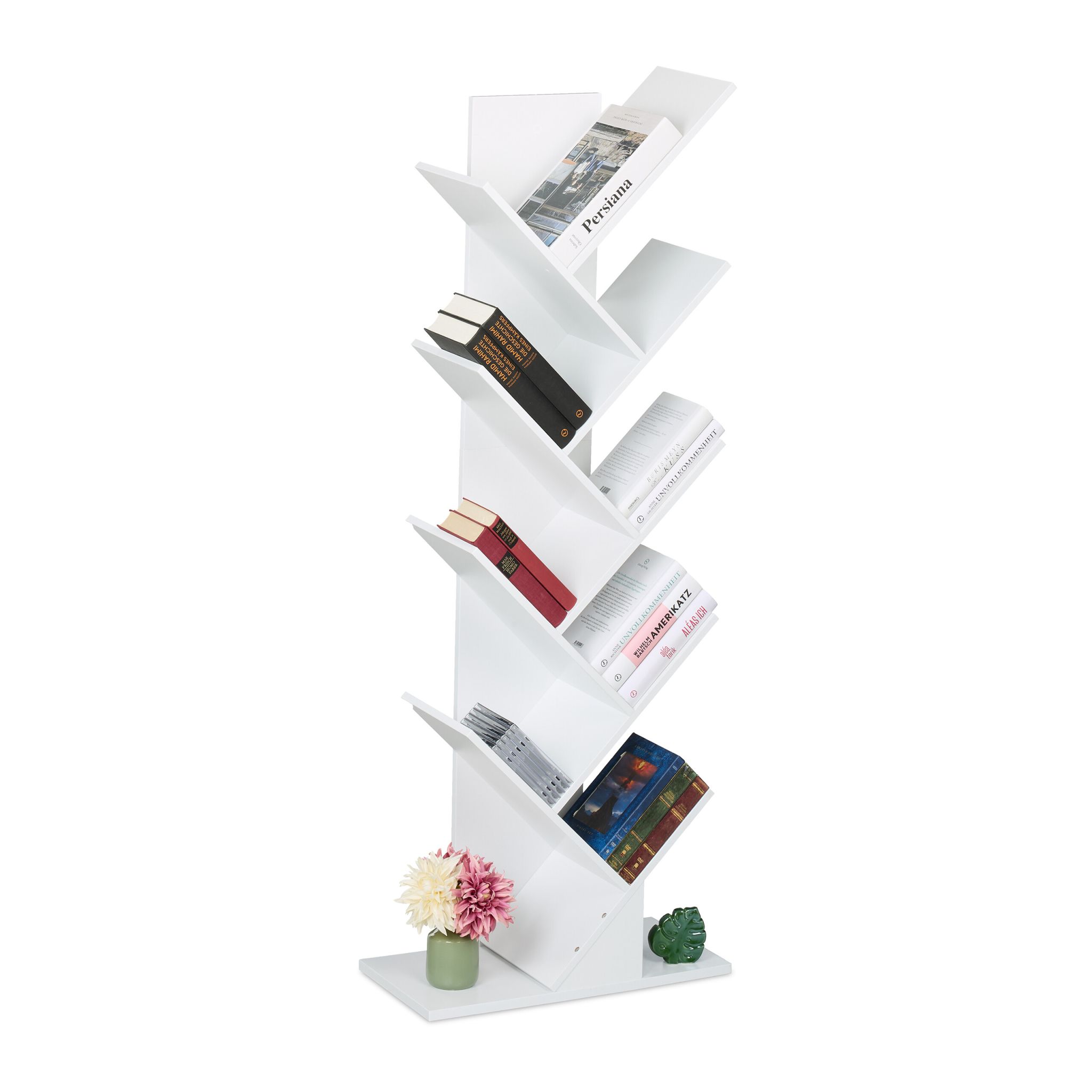 Bücherregal 9 Ebenen Weiss