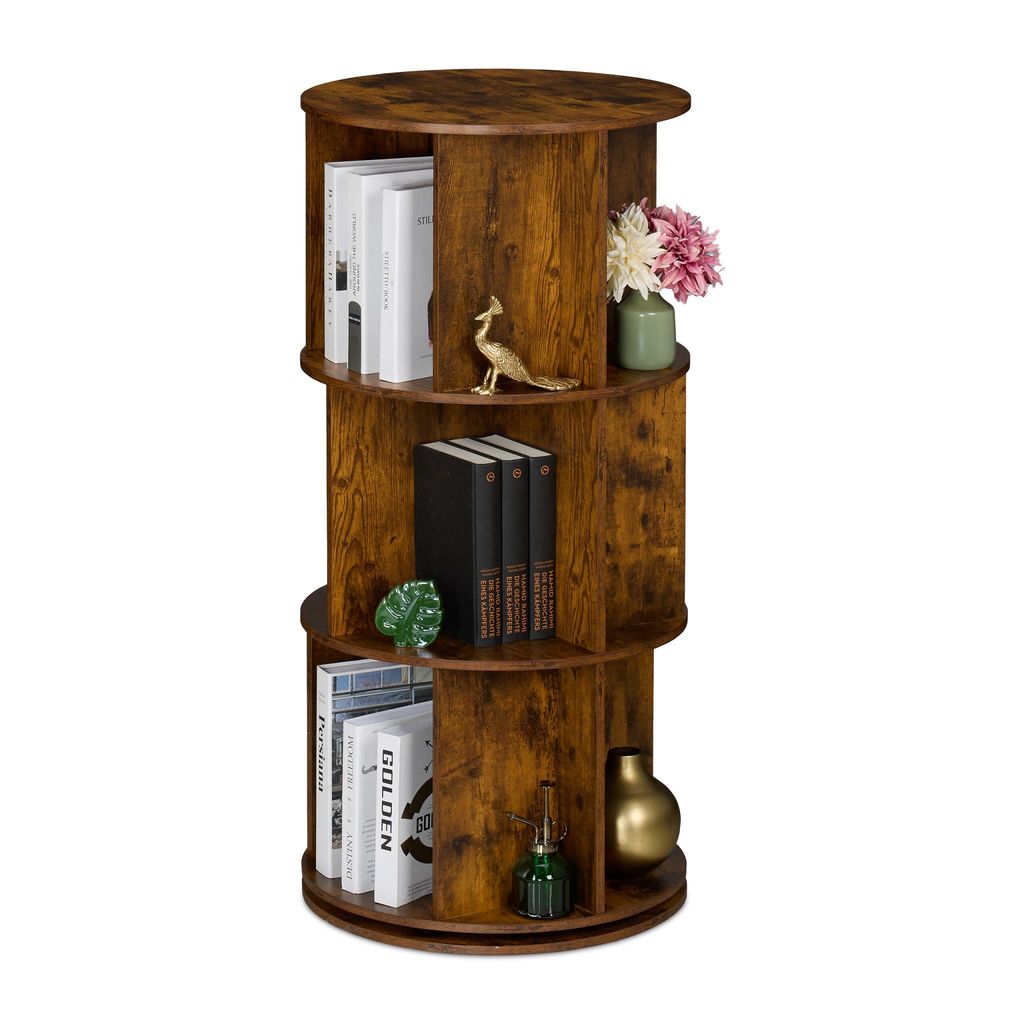 Drehbares Bücherregal Braun