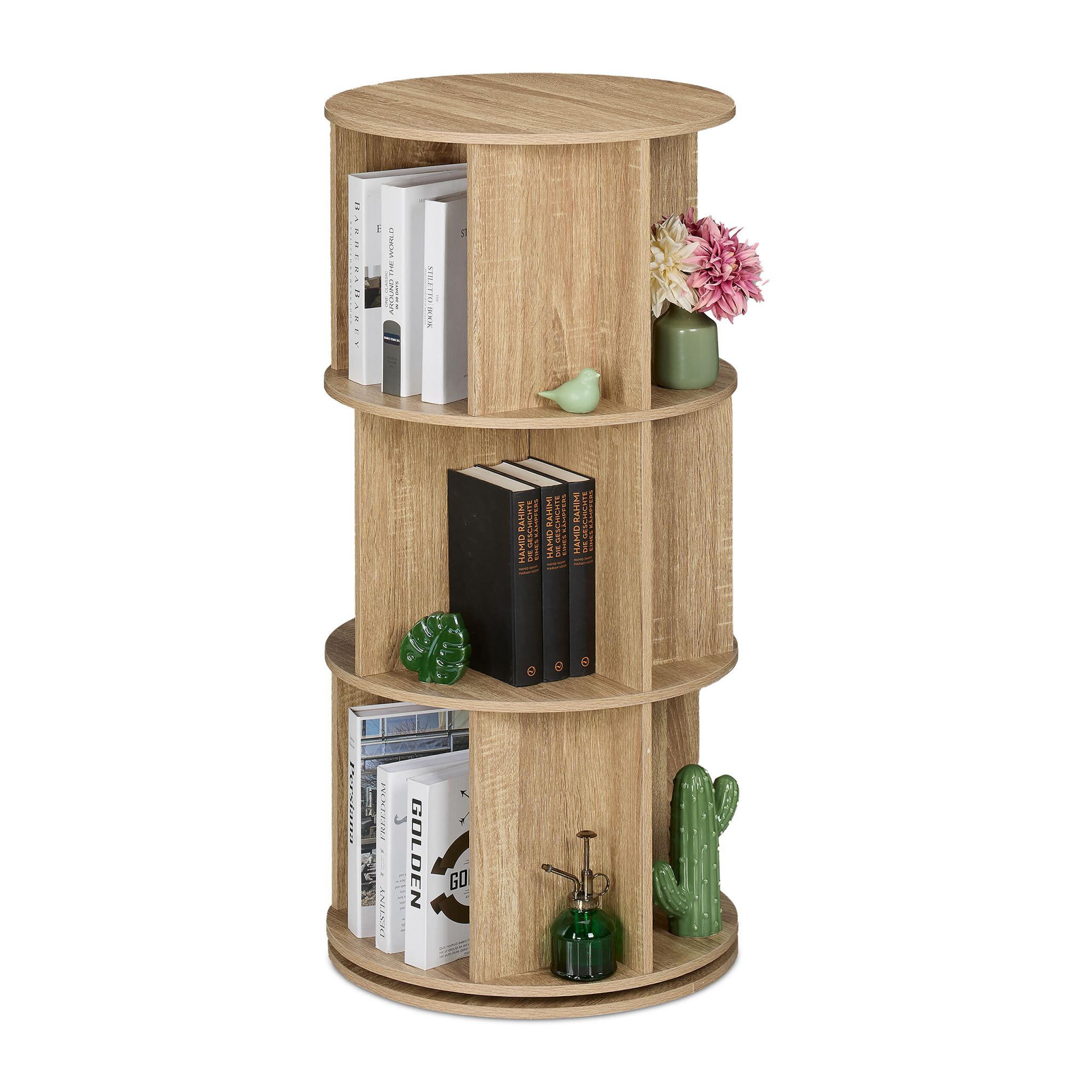 Drehbares Bücherregal Hellbraun