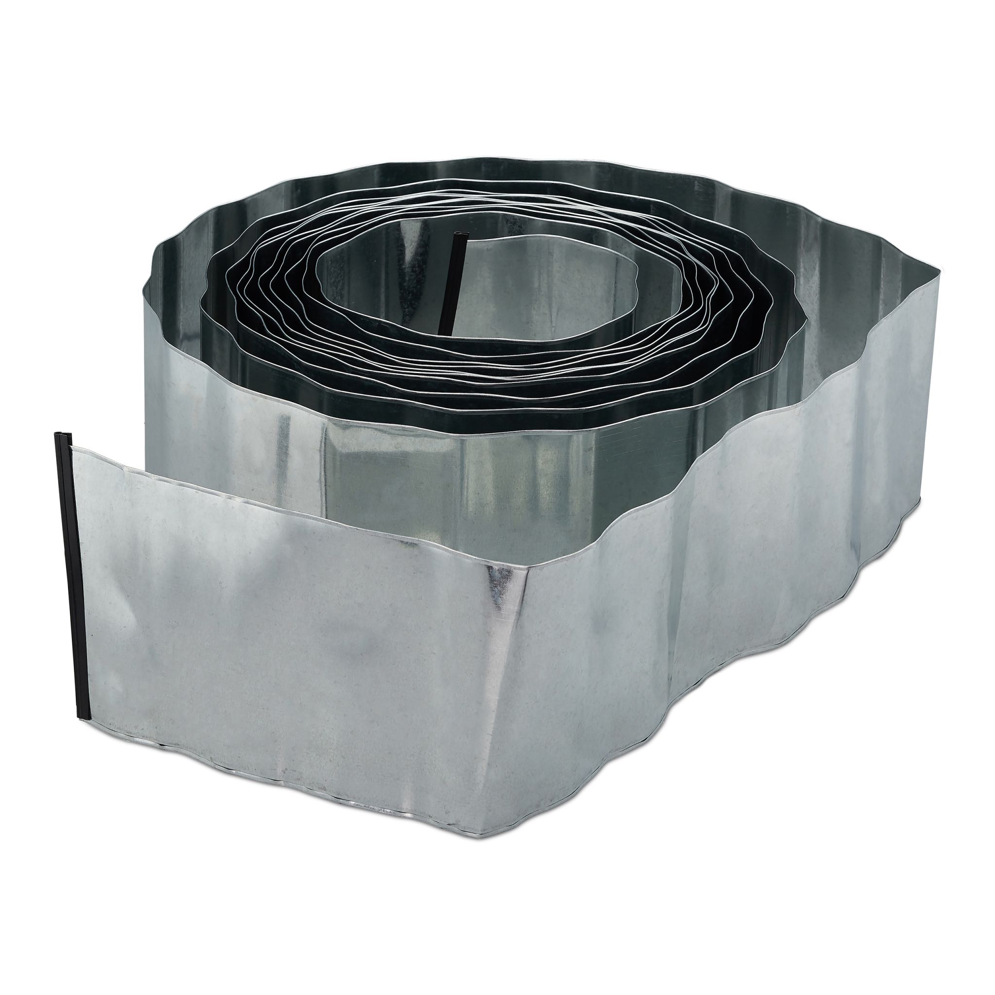 Rasenkante 10m Metall Silber
